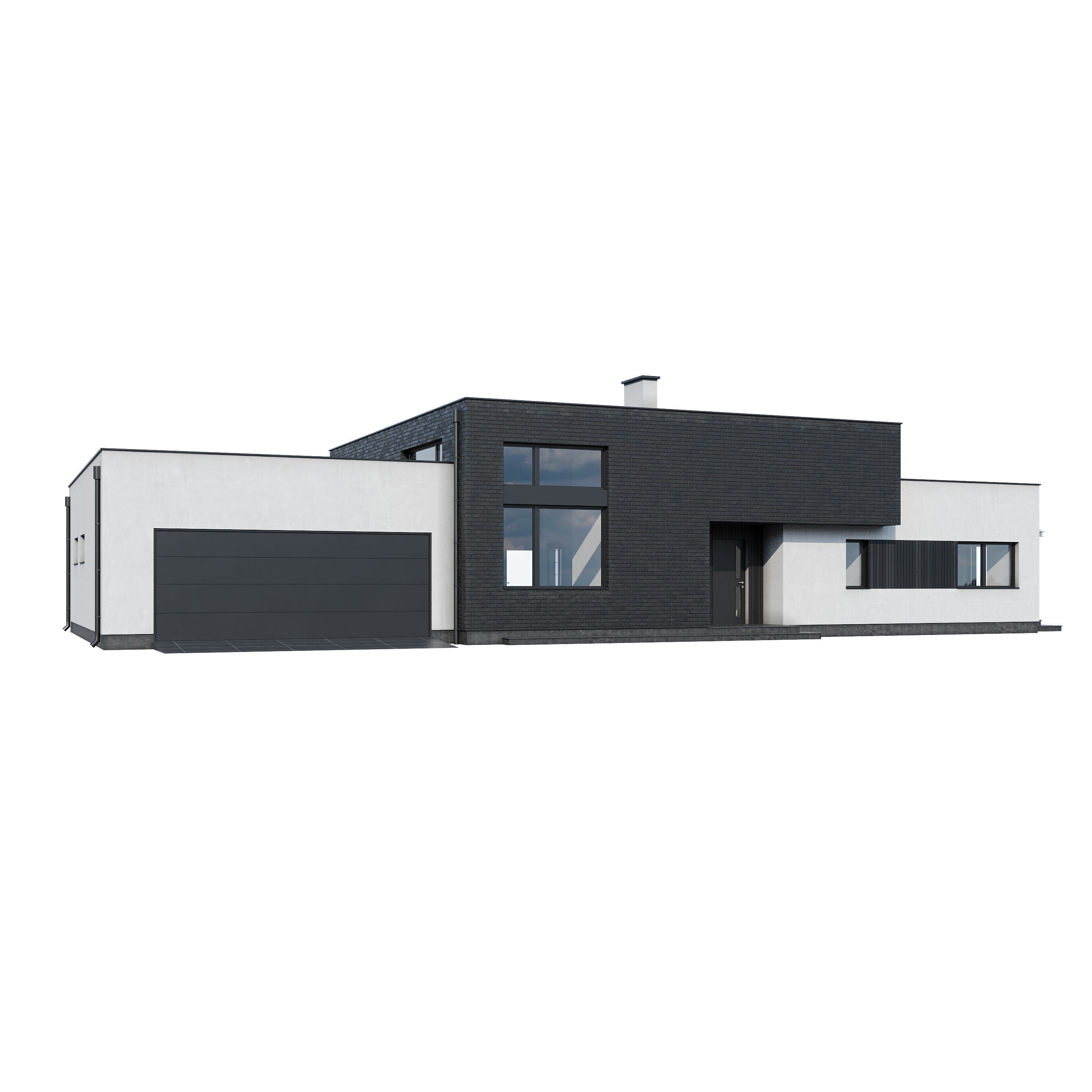 Modern house V110 3D model_7