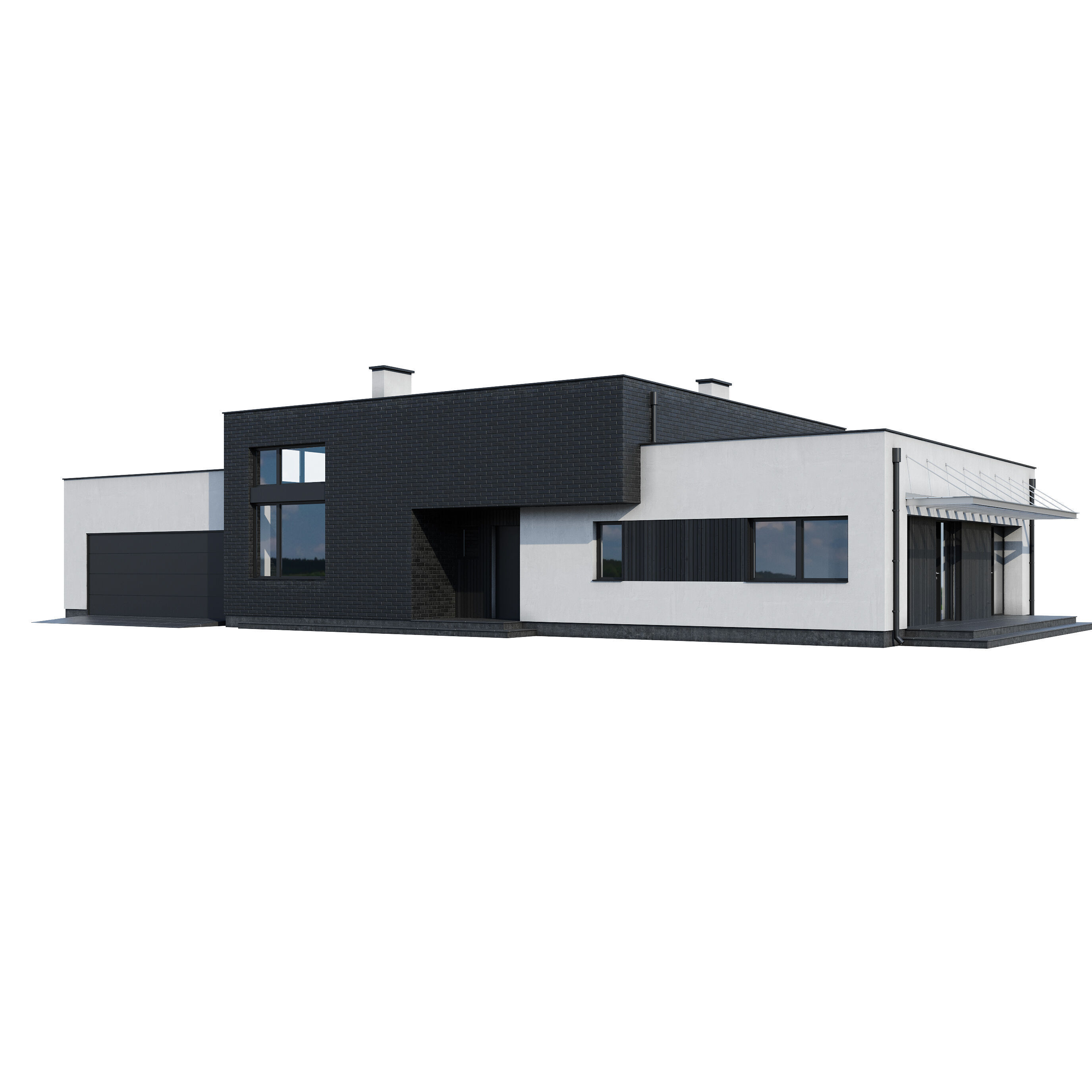 Modern house V110 3D model_11