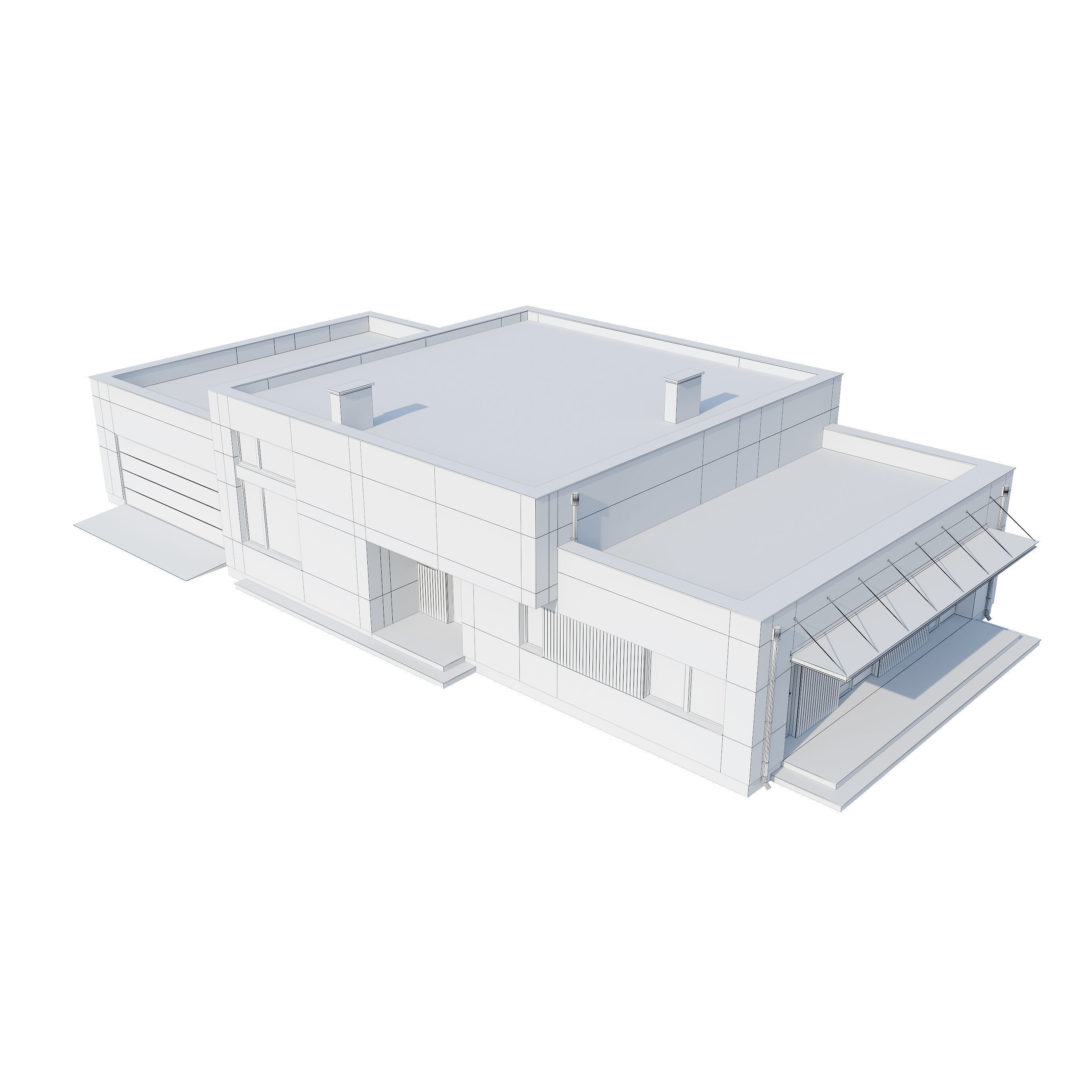 Modern house V110 3D model_6