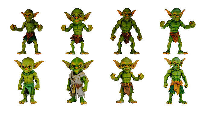 Toy Male Bald Goblin Batch 2 Free 3D model