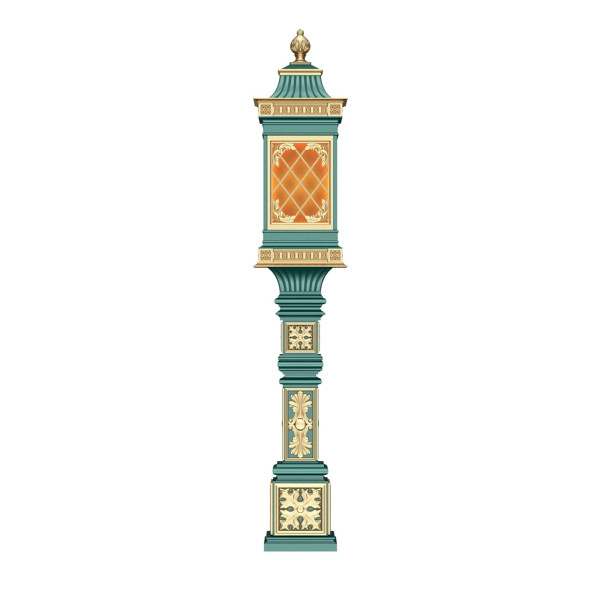 Classic Street Light 0203 Low-poly 3D model_5