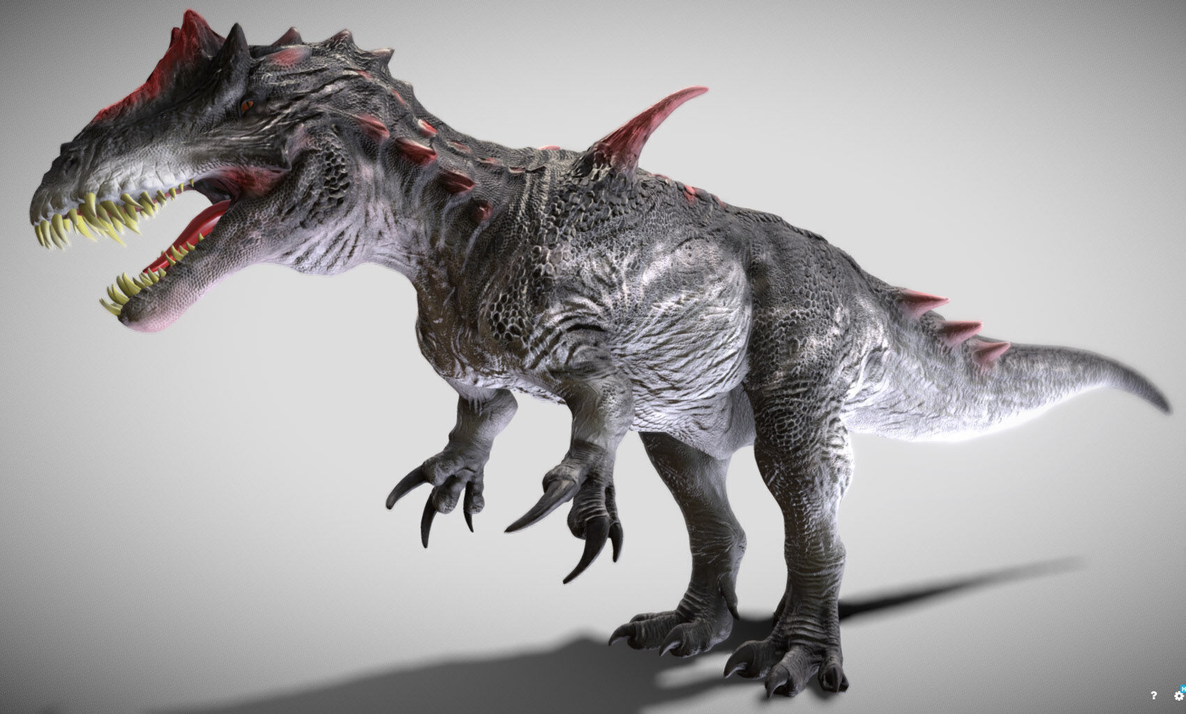 Megacarnox Dinosaur HybridV2 Low-poly 3D model_3