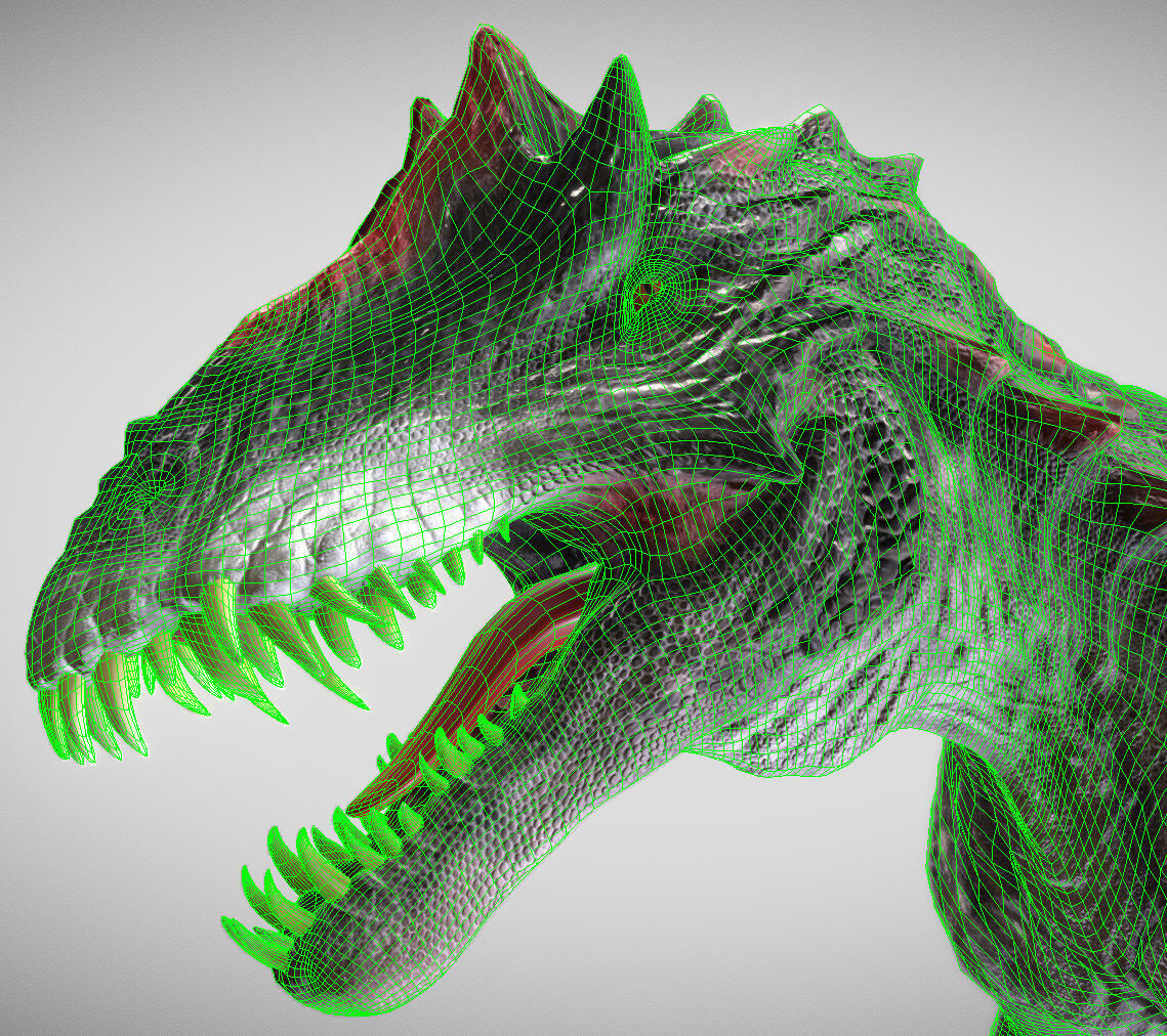 Megacarnox Dinosaur HybridV2 Low-poly 3D model_1
