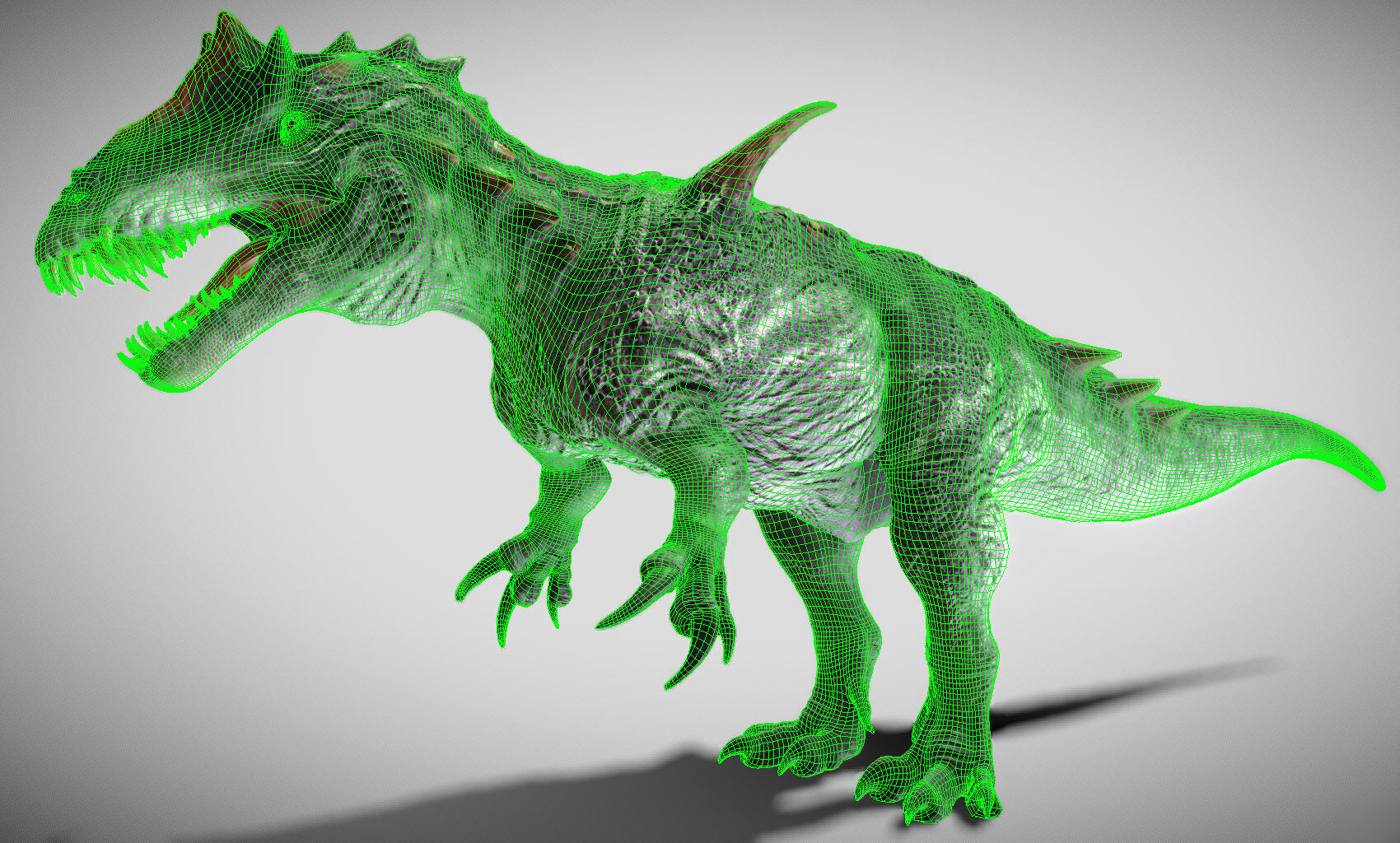 Megacarnox Dinosaur HybridV2 Low-poly 3D model_4