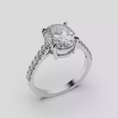 GEM 04 Ring OVAL shape 12 3D print model