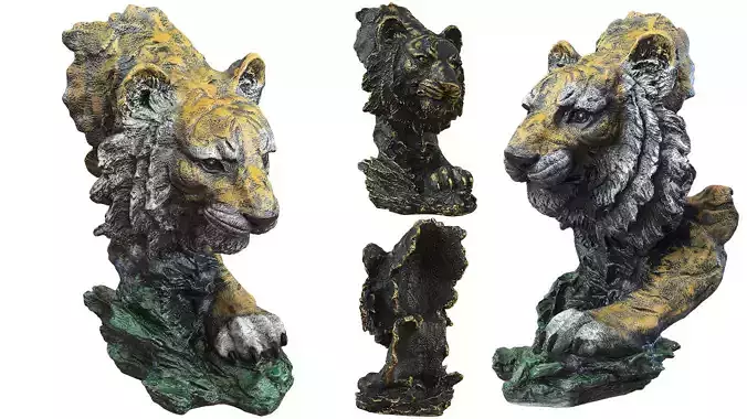 Decorative Tiger statuette  3D model
