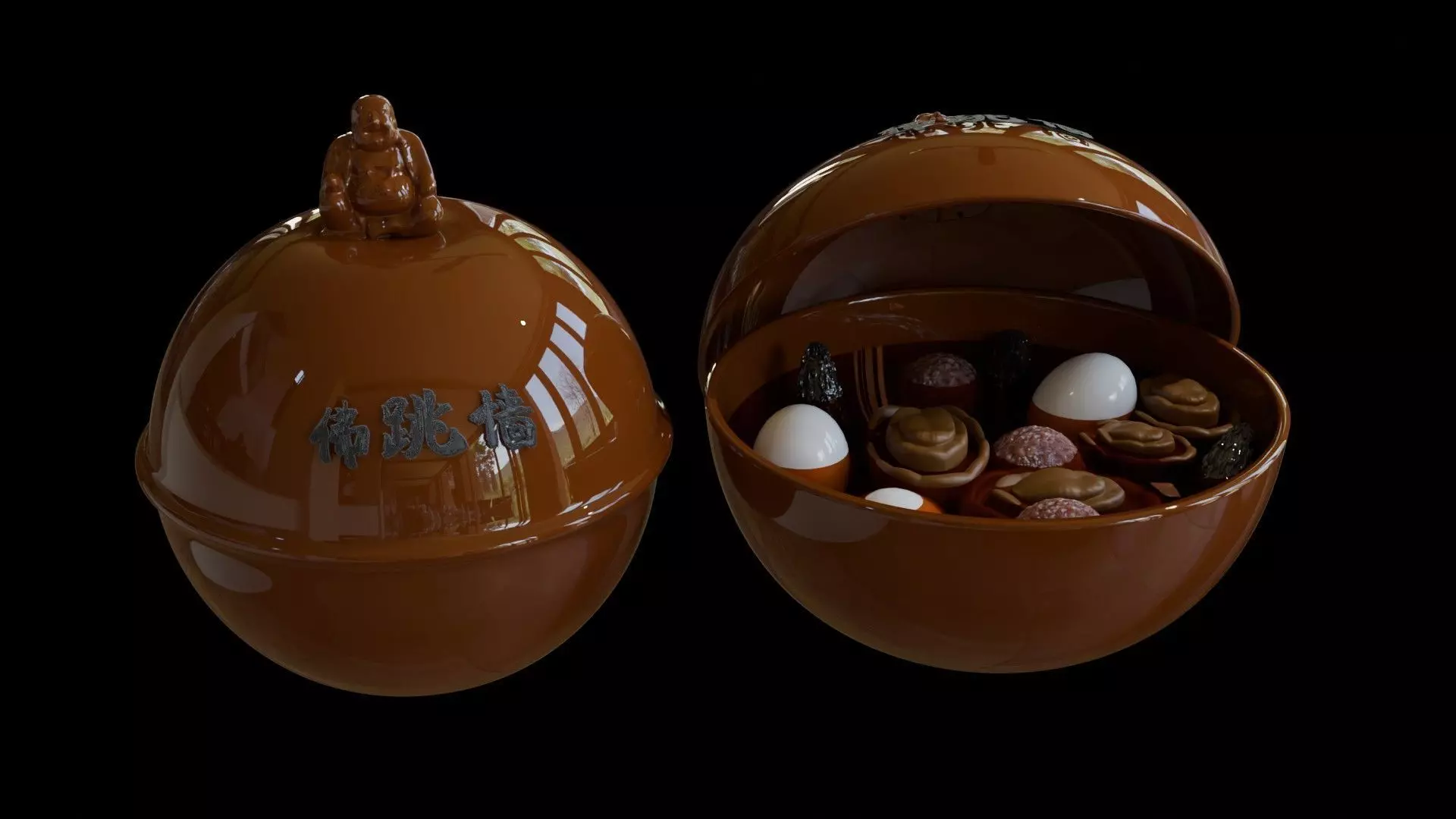 Chinese famous food Buddha Jumps Over the Wall 3D model