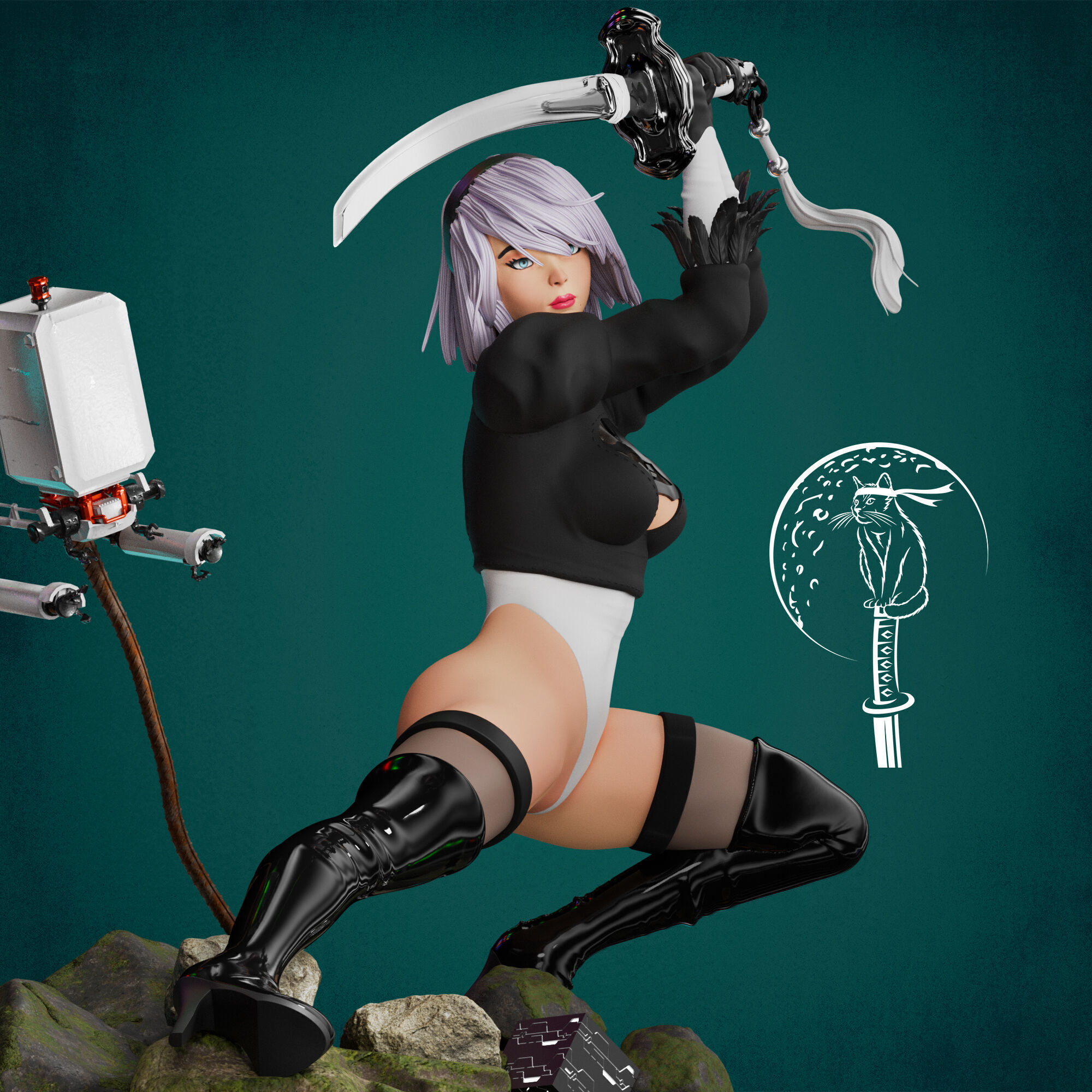 2b Nier Automata SFW and NSFW Ready For 3D Printing 3D print model_6