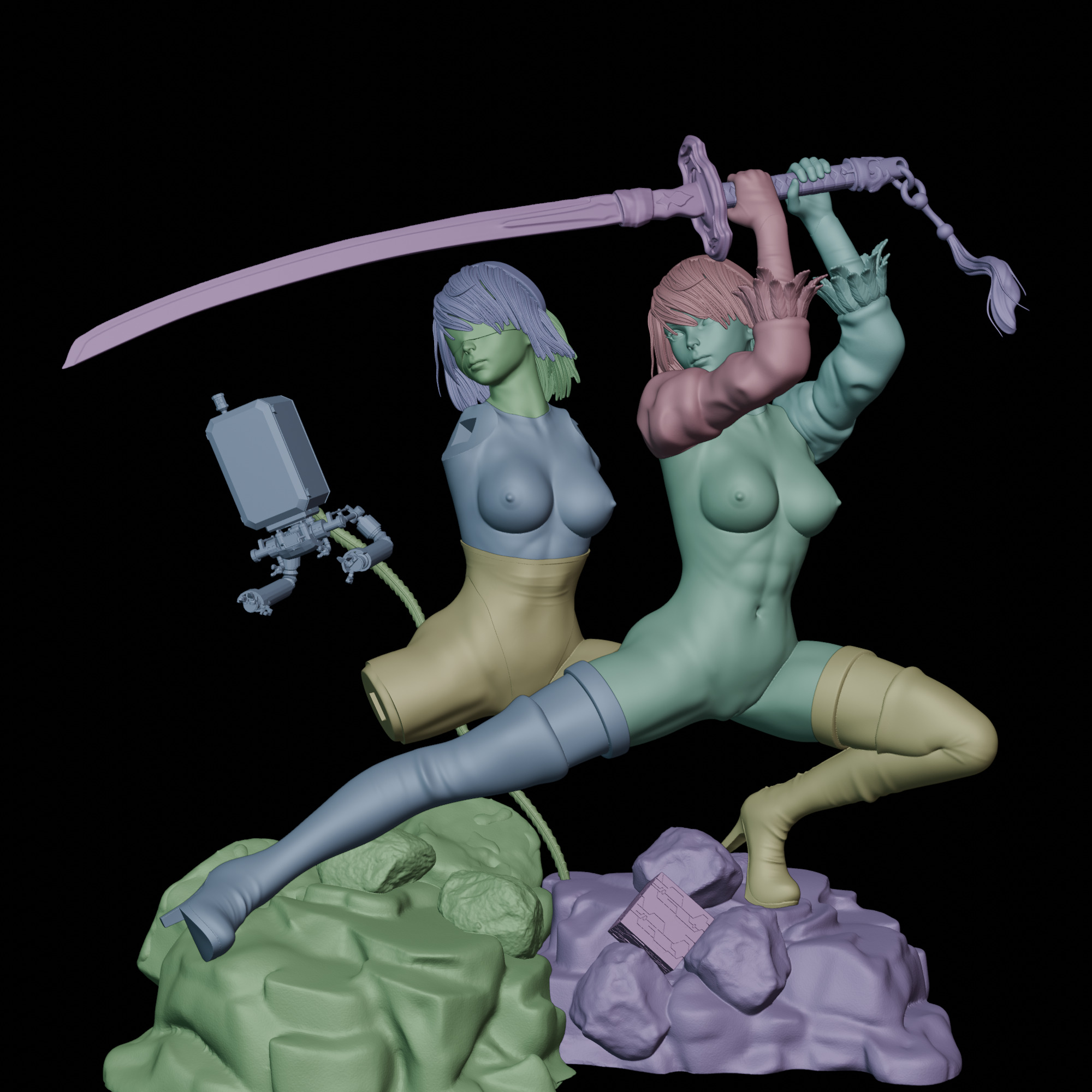 2b Nier Automata SFW and NSFW Ready For 3D Printing 3D print model_17