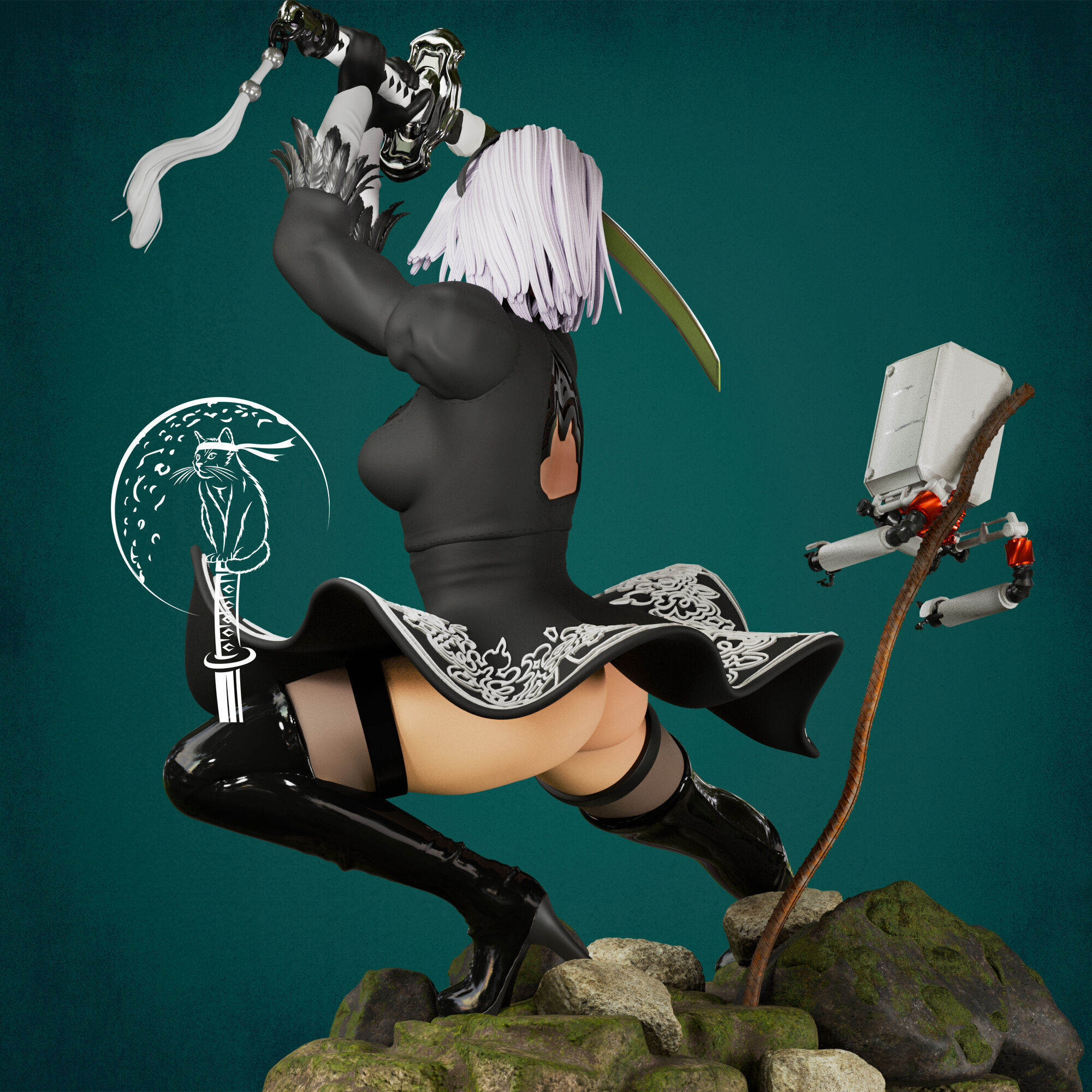 2b Nier Automata SFW and NSFW Ready For 3D Printing 3D print model_2