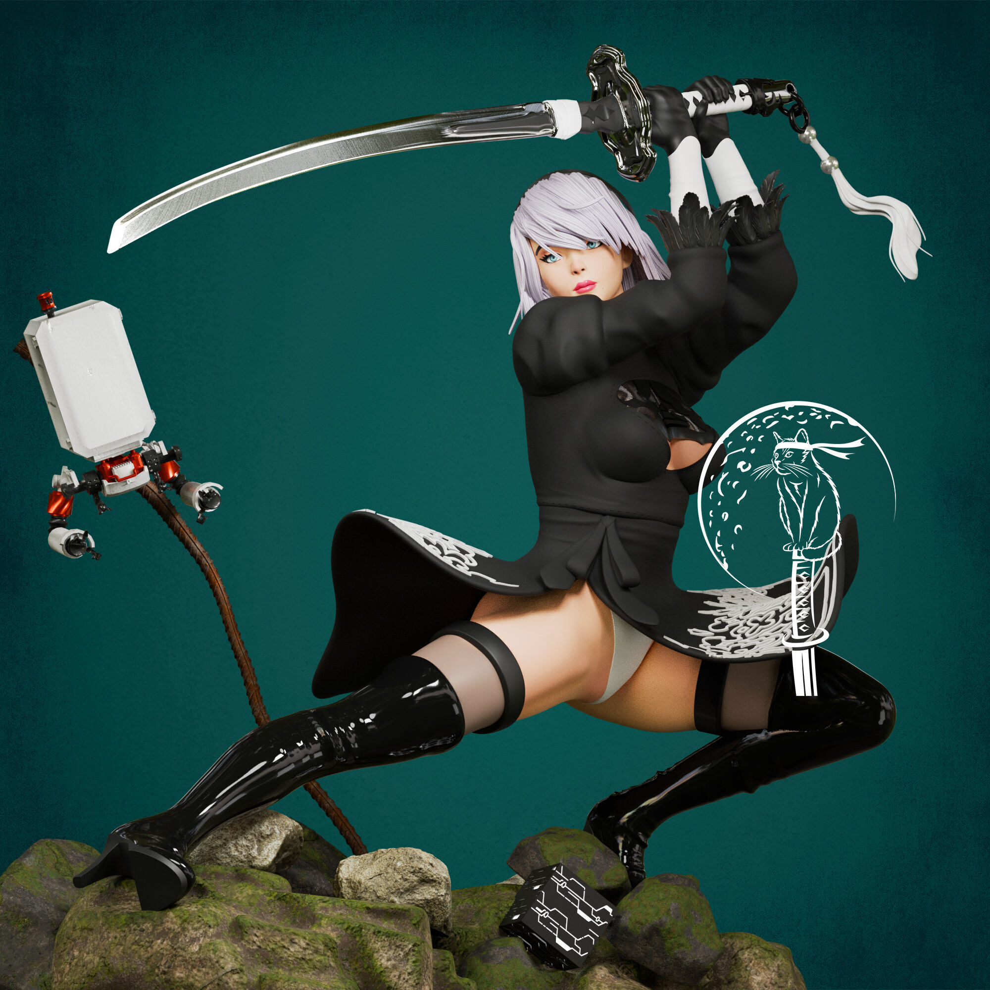 2b Nier Automata SFW and NSFW Ready For 3D Printing 3D print model_1
