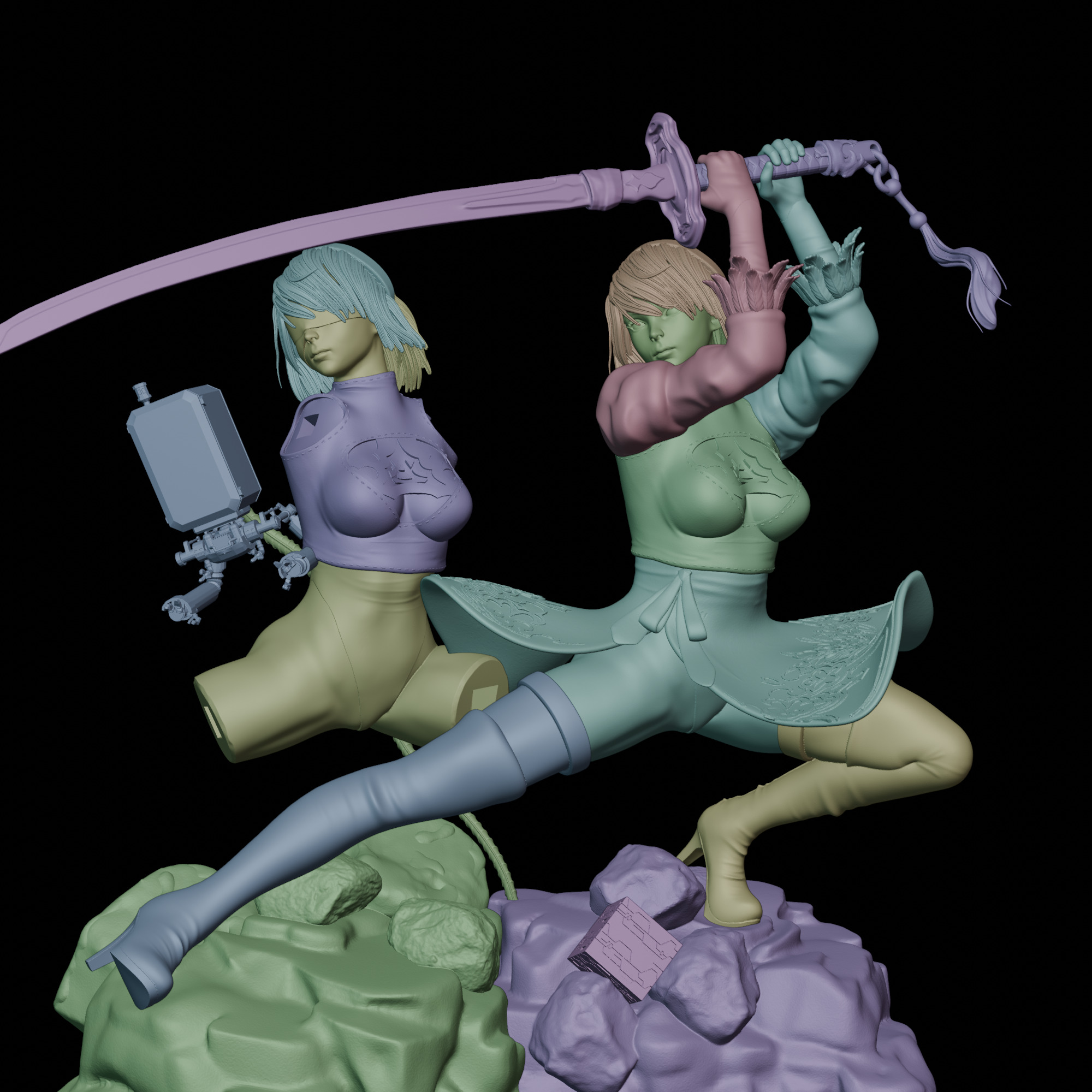 2b Nier Automata SFW and NSFW Ready For 3D Printing 3D print model_16