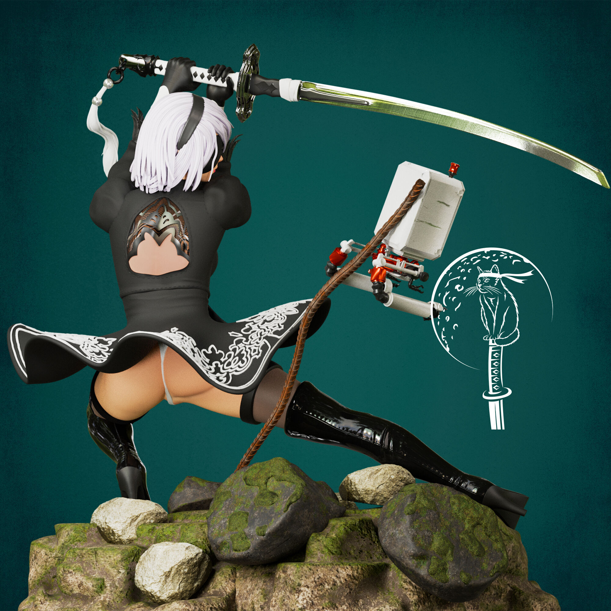 2b Nier Automata SFW and NSFW Ready For 3D Printing 3D print model_3