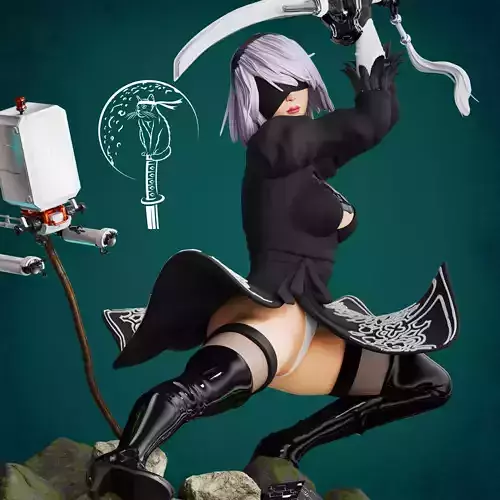 2b Nier Automata SFW and NSFW Ready For 3D Printing