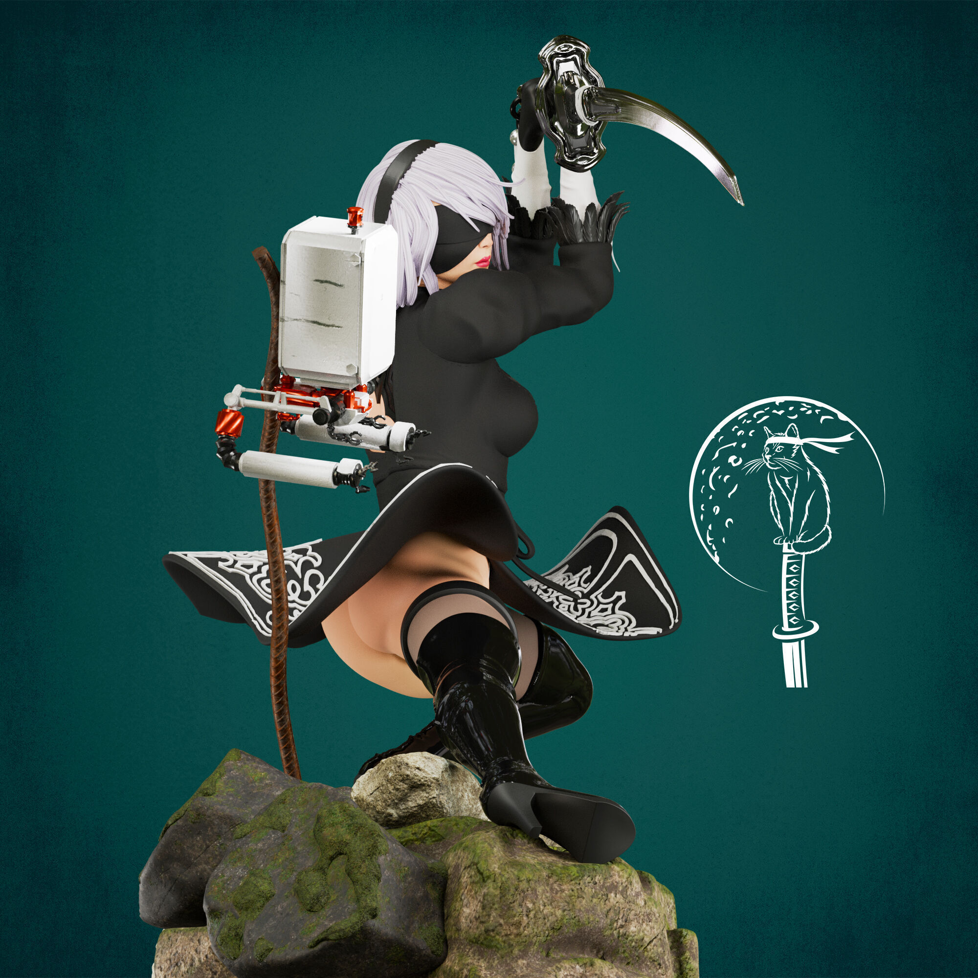 2b Nier Automata SFW and NSFW Ready For 3D Printing 3D print model_4