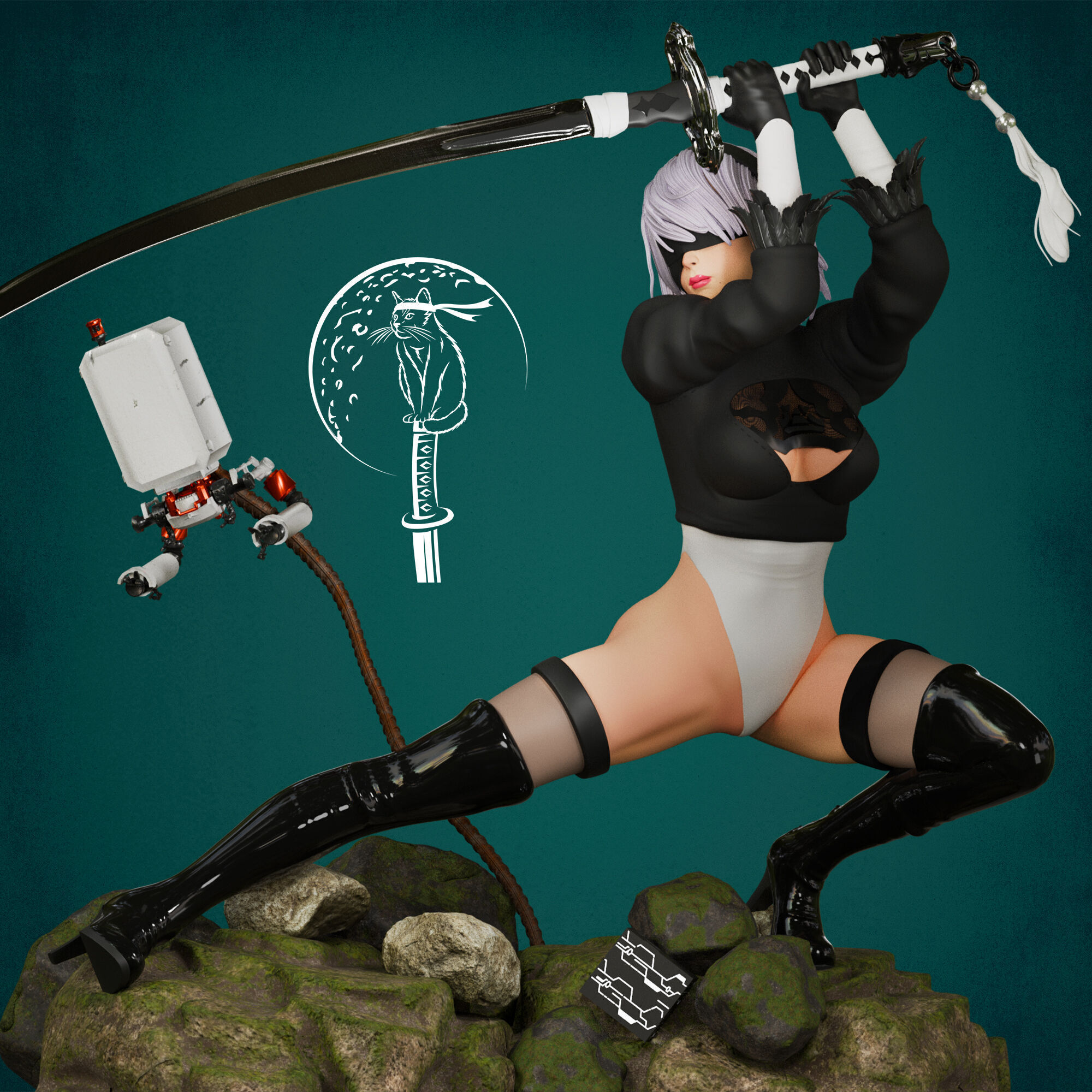 2b Nier Automata SFW and NSFW Ready For 3D Printing 3D print model_7