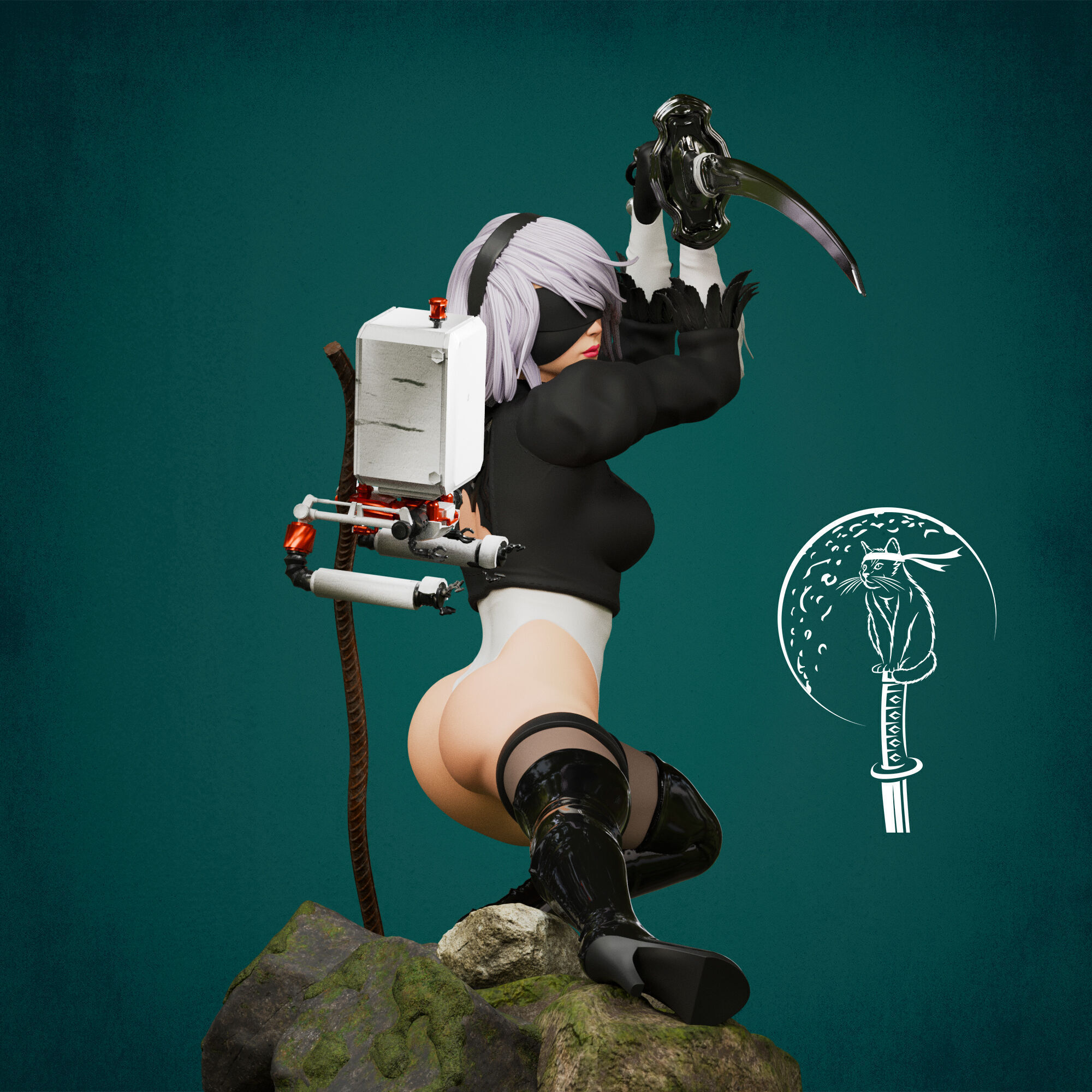 2b Nier Automata SFW and NSFW Ready For 3D Printing 3D print model_10