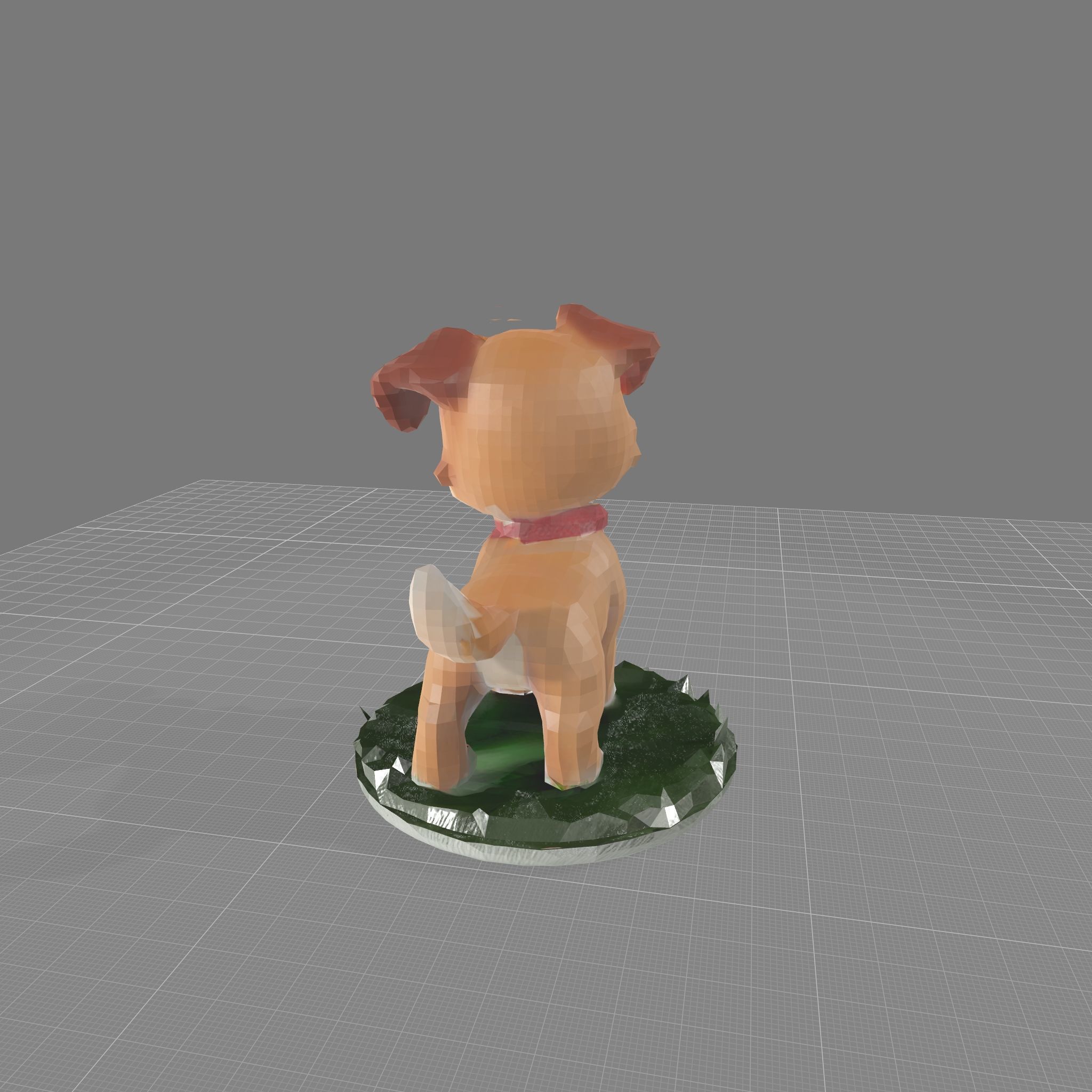 Cute Cartoon Puppy Dog Figurine Model Free 3D print model_2