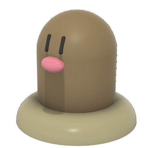 Diglett 3D print model
