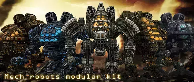 3DRT - Robots mech modular construction kit