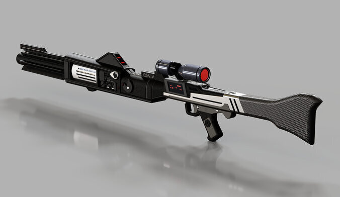 custom scoped Classic Battlefront 2 DC15A for sixth scale figure Free 3D print model