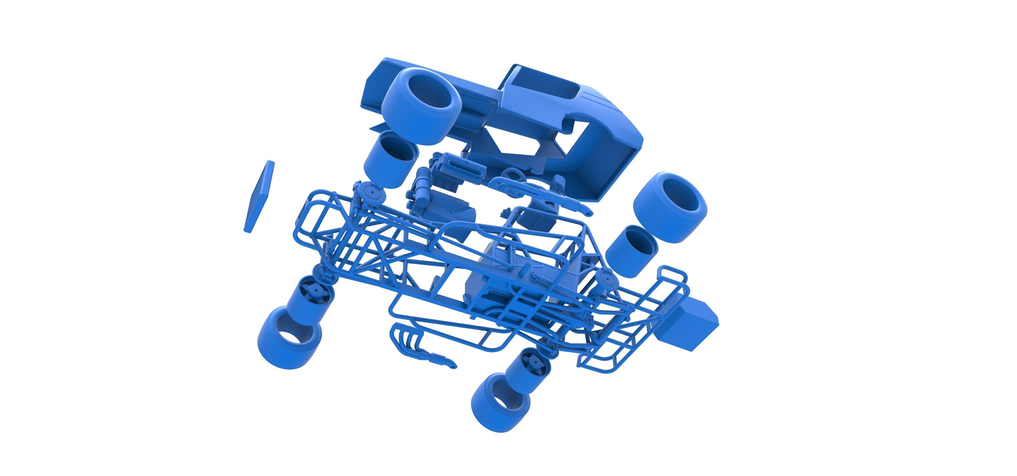 Vintage Asphalt Modified stock car V6 Scale 1 to 25 3D print model_39