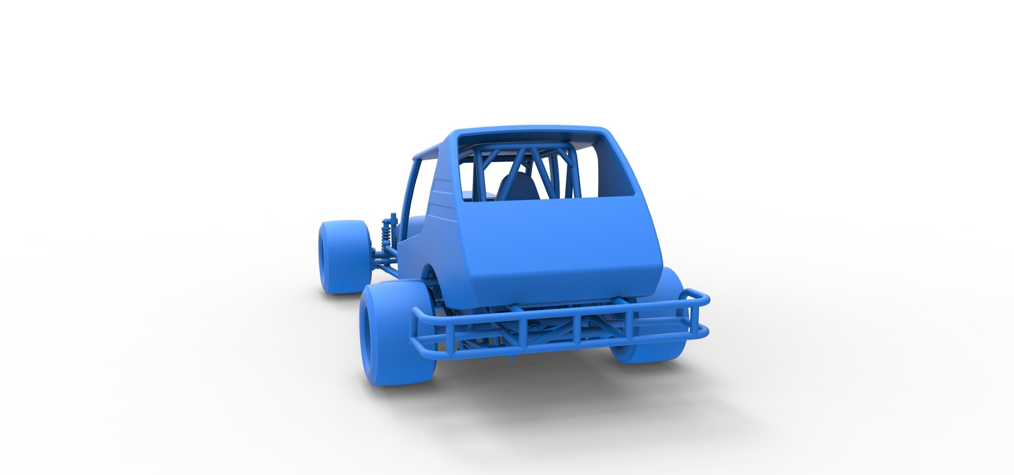 Vintage Asphalt Modified stock car V6 Scale 1 to 25 3D print model_35