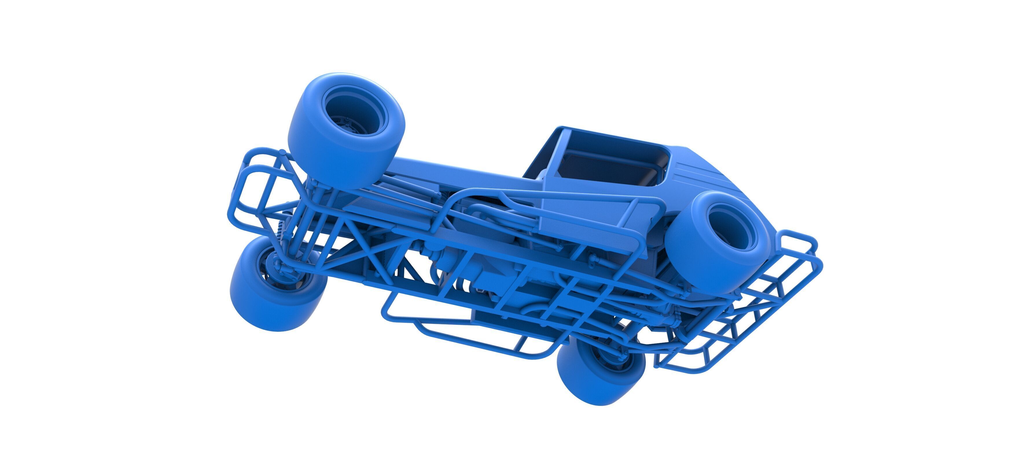 Vintage Asphalt Modified stock car V6 Scale 1 to 25 3D print model_24