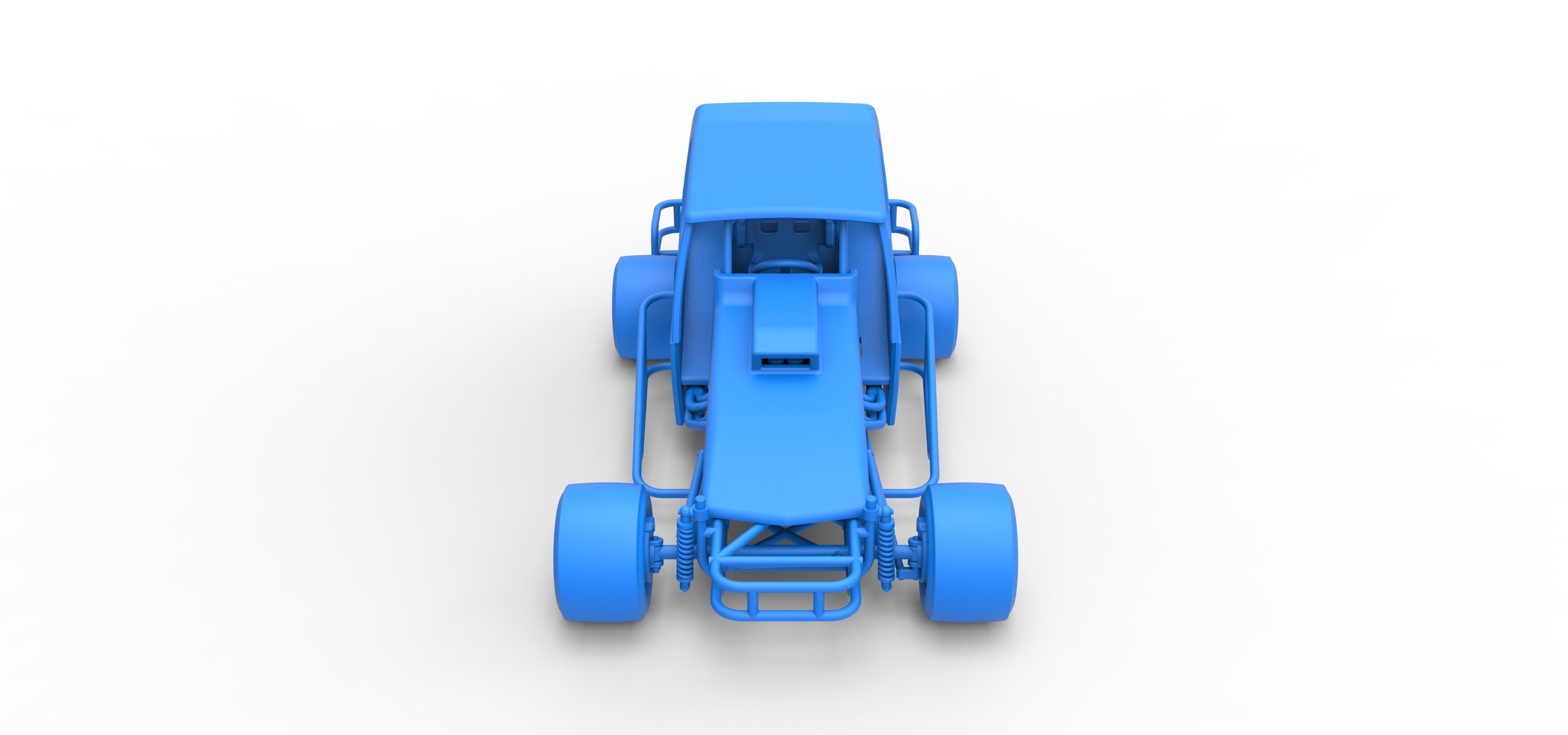 Vintage Asphalt Modified stock car V6 Scale 1 to 25 3D print model_29