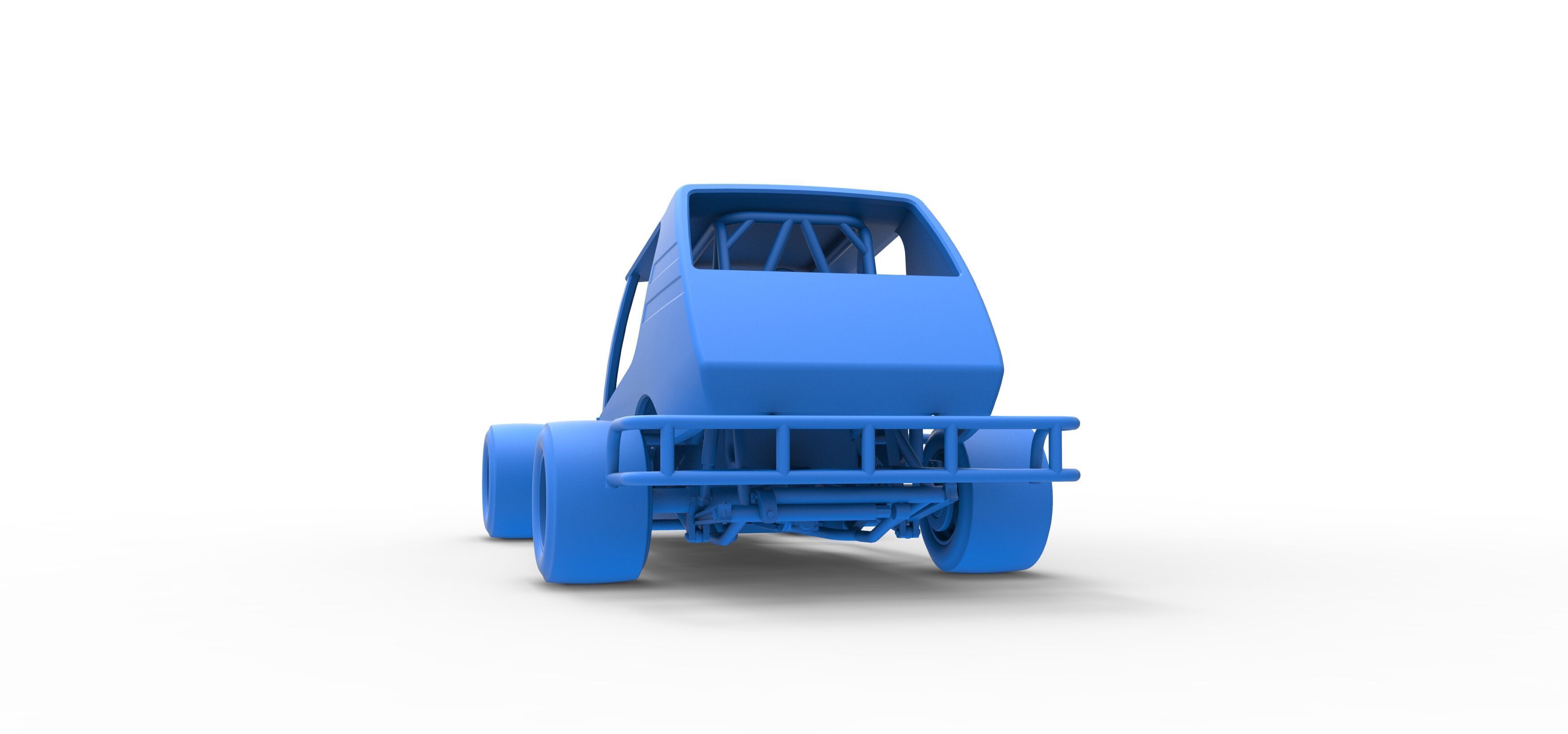 Vintage Asphalt Modified stock car V6 Scale 1 to 25 3D print model_36