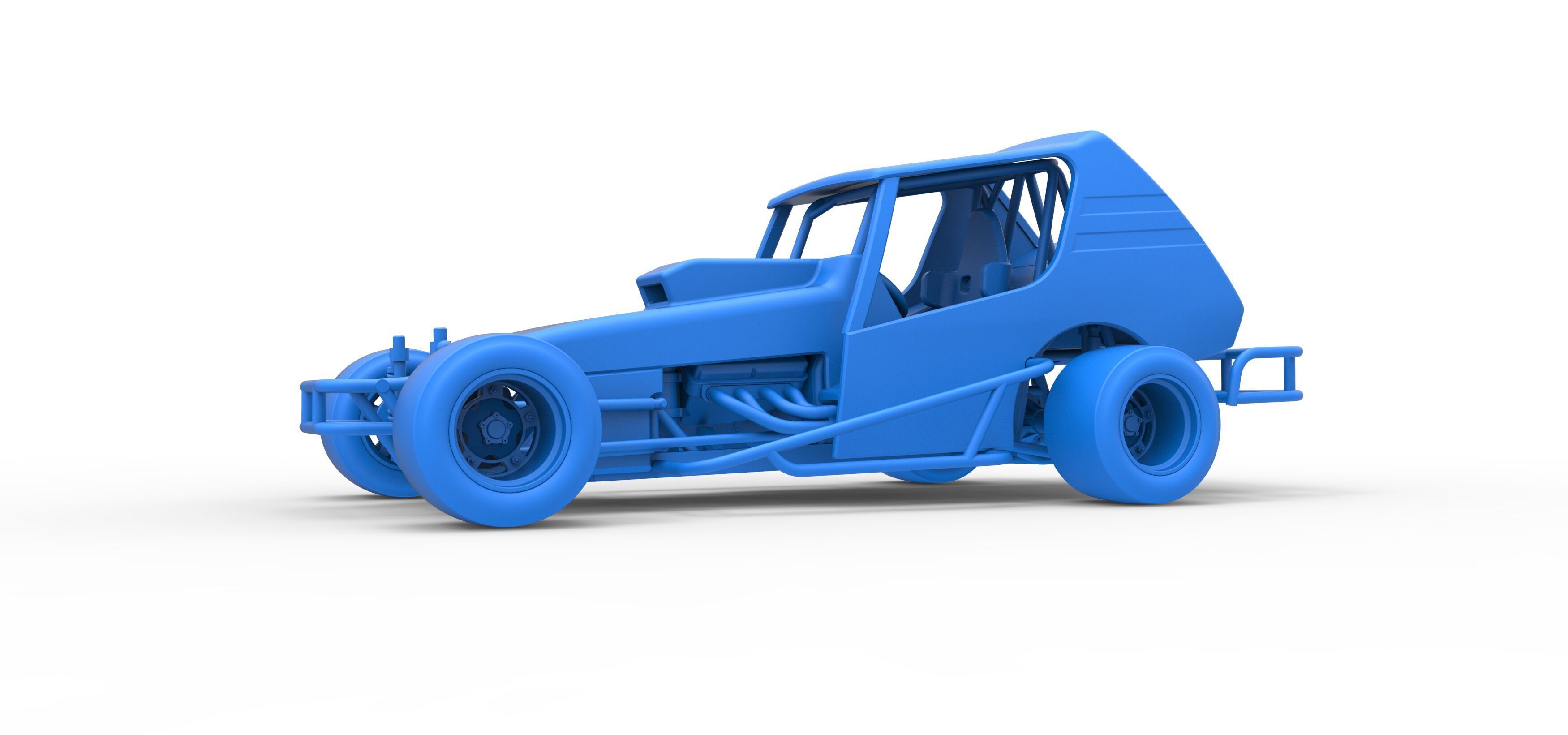 Vintage Asphalt Modified stock car V6 Scale 1 to 25 3D print model_23