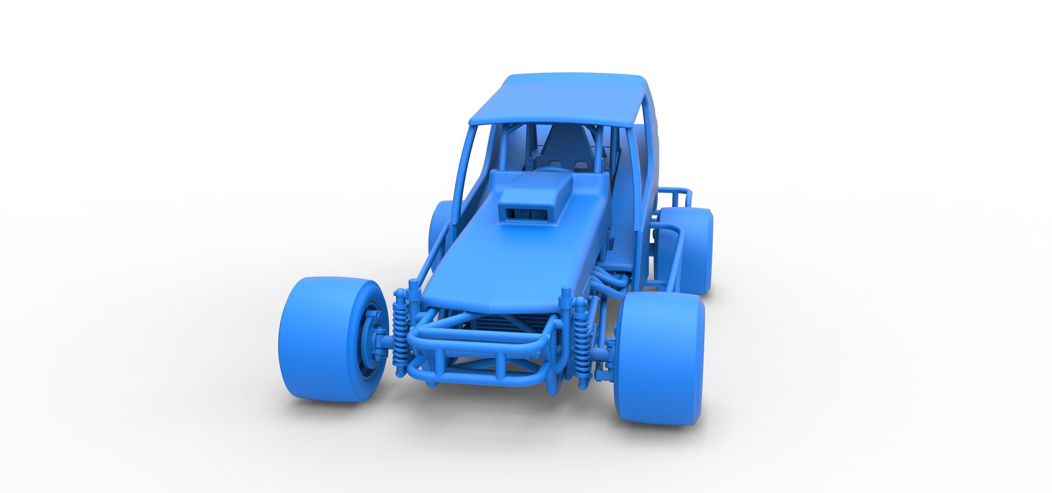 Vintage Asphalt Modified stock car V6 Scale 1 to 25 3D print model_26