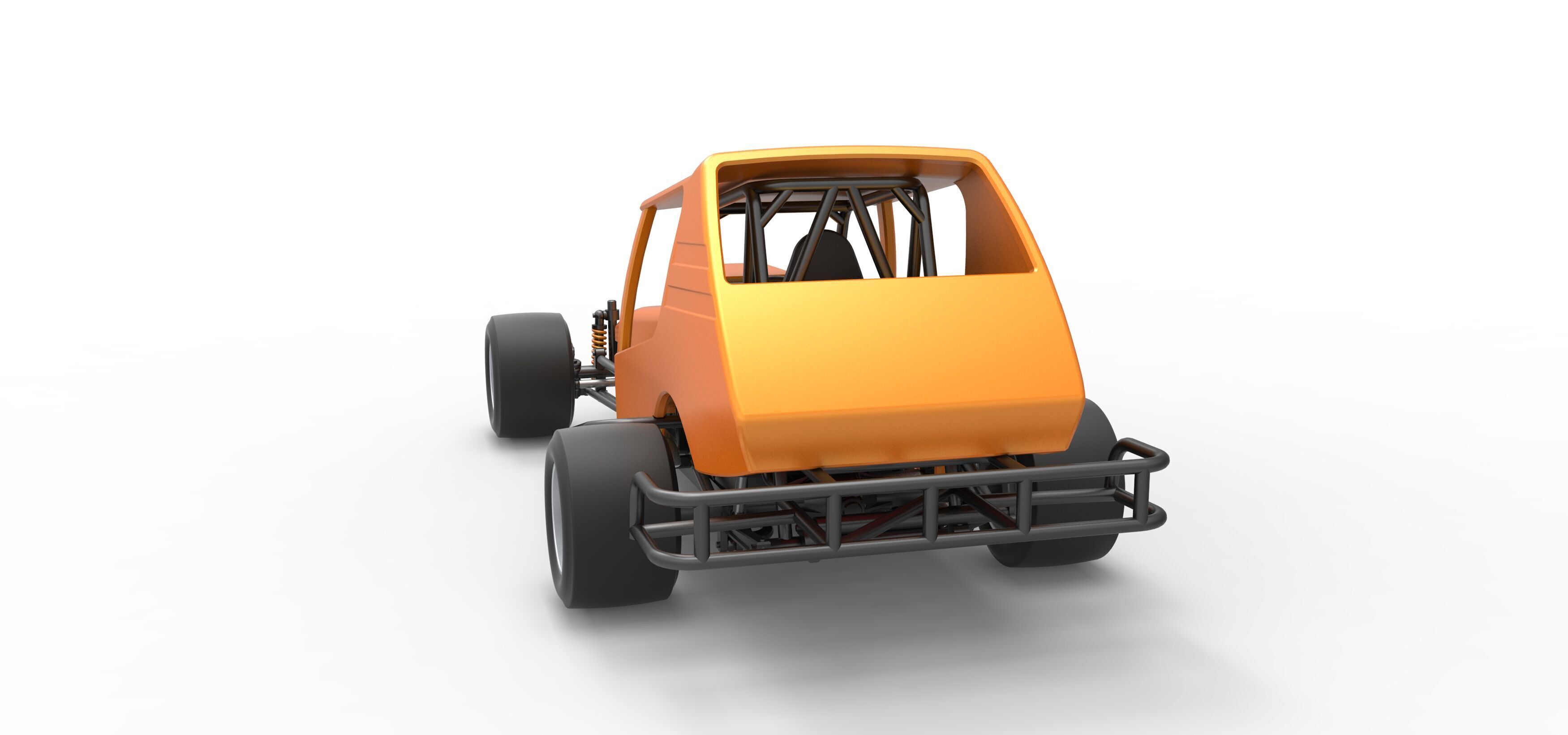 Vintage Asphalt Modified stock car V6 Scale 1 to 25 3D print model_14