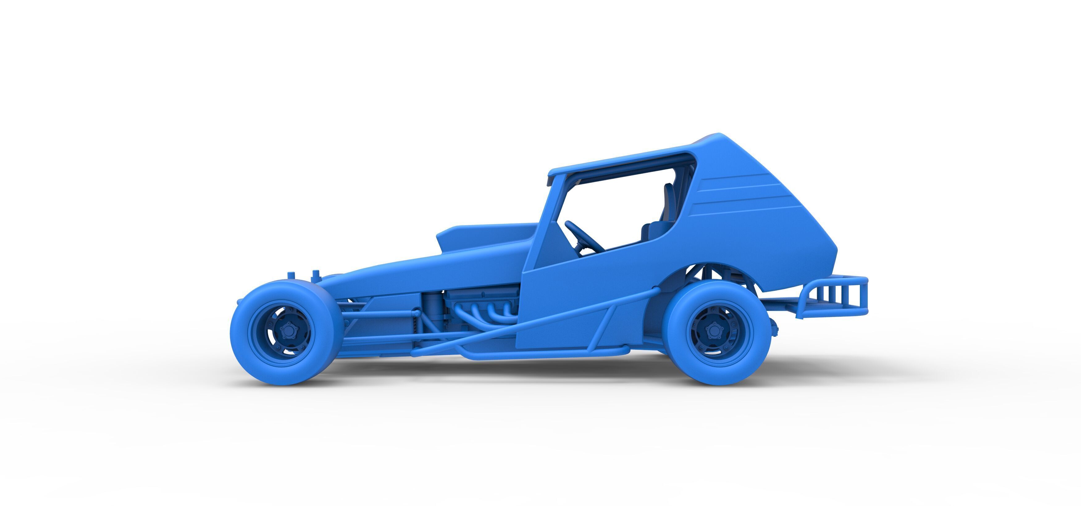 Vintage Asphalt Modified stock car V6 Scale 1 to 25 3D print model_30