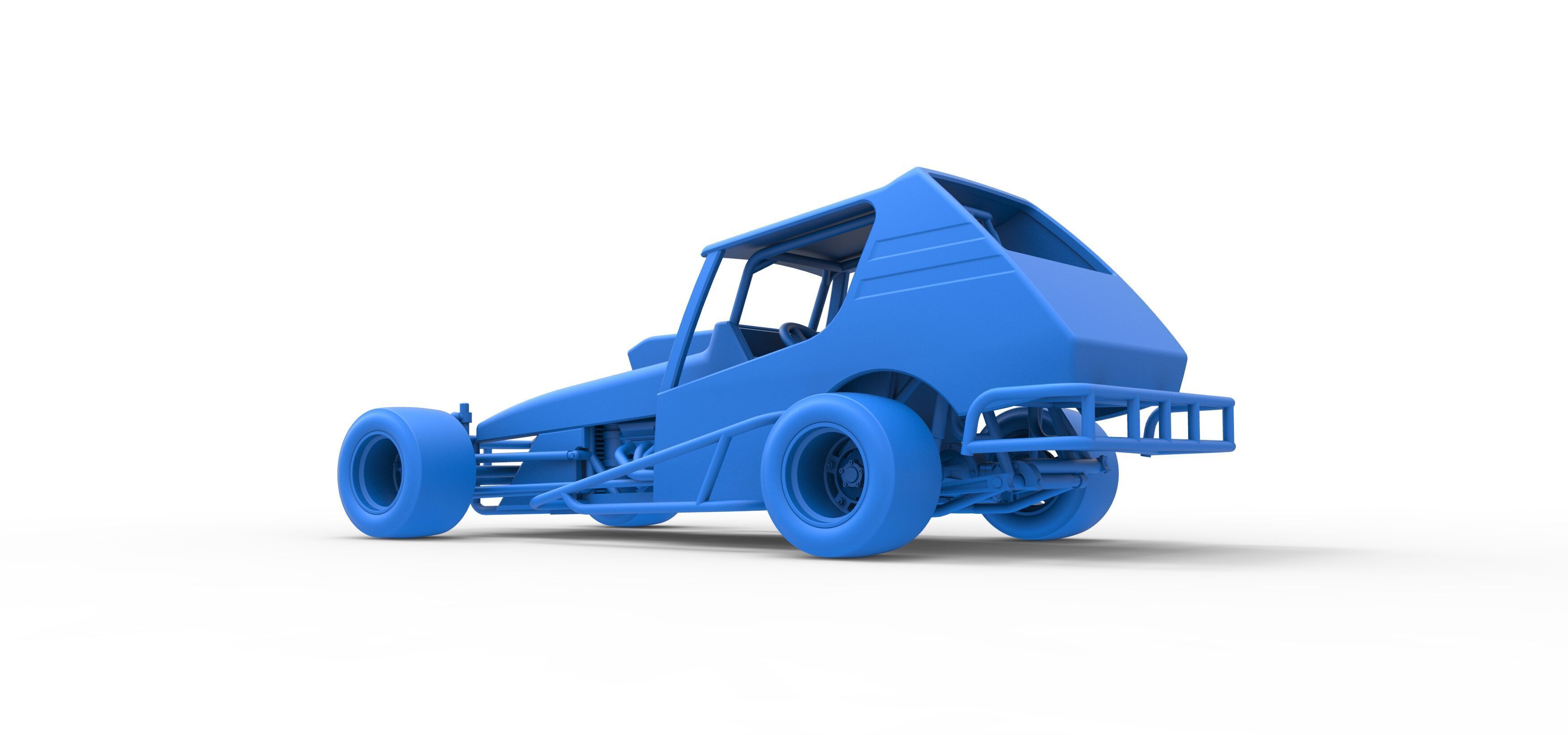 Vintage Asphalt Modified stock car V6 Scale 1 to 25 3D print model_34