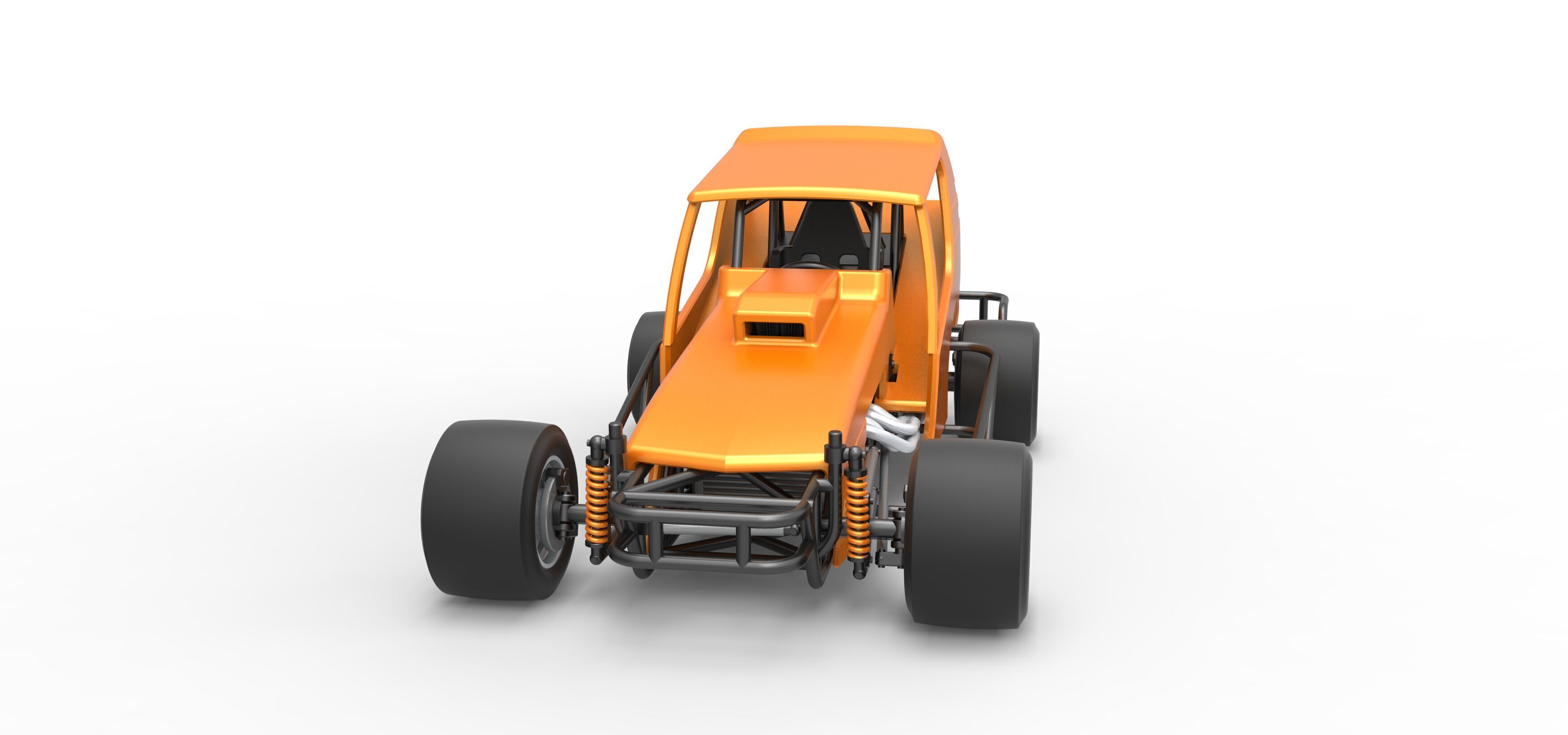 Vintage Asphalt Modified stock car V6 Scale 1 to 25 3D print model_5