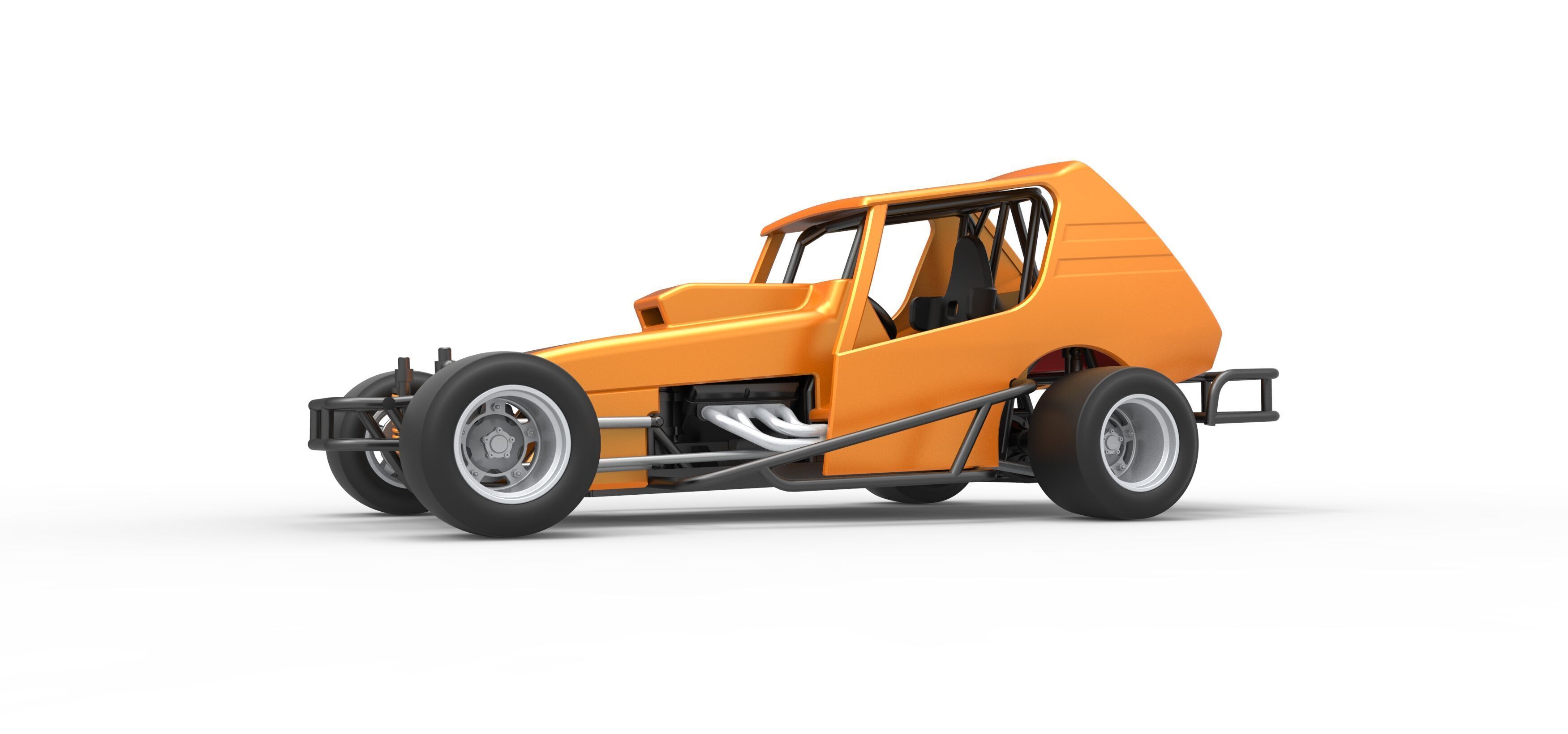 Vintage Asphalt Modified stock car V6 Scale 1 to 25 3D print model_2