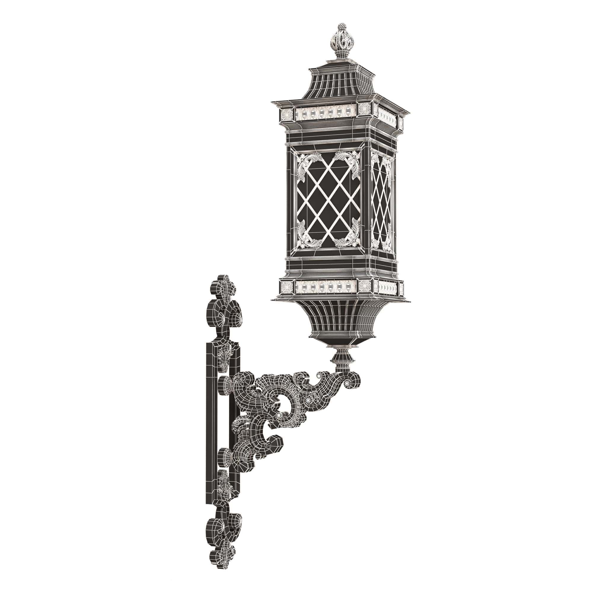 Classic Street Lights Collection 02 Low-poly 3D model_88