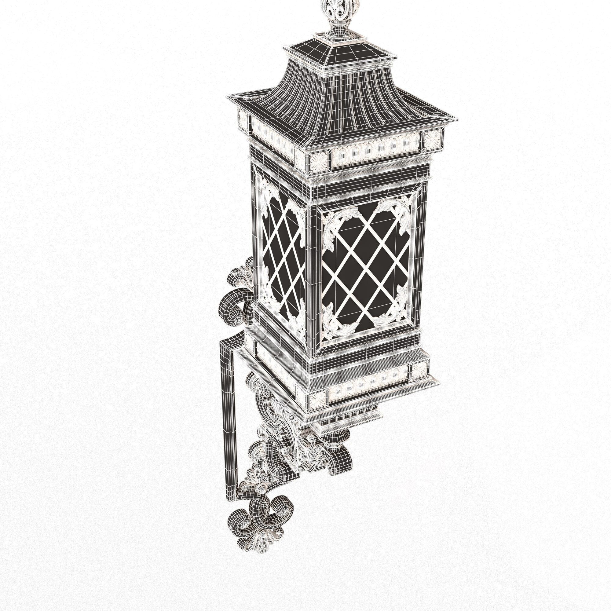 Classic Street Lights Collection 02 Low-poly 3D model_81