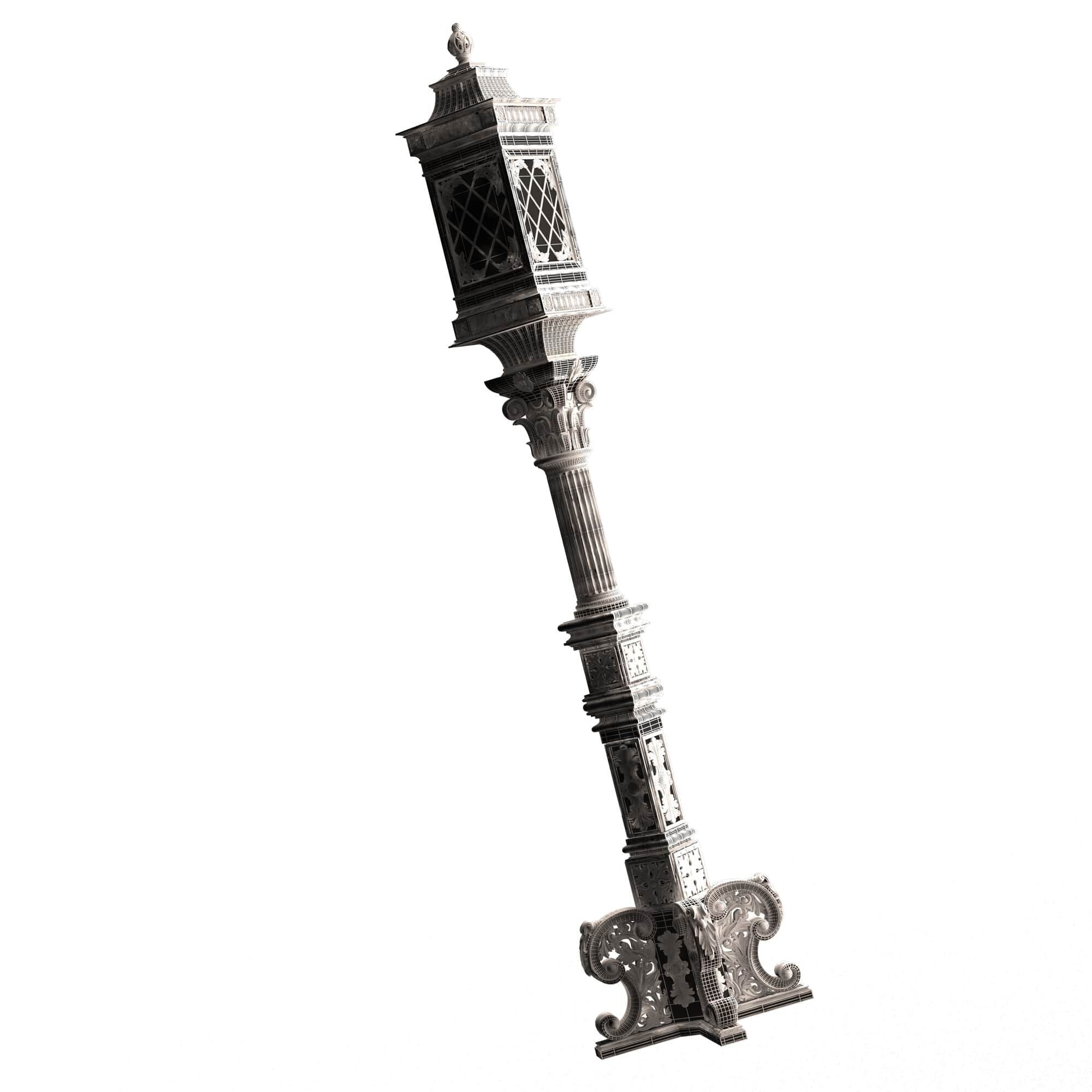 Classic Street Lights Collection 02 Low-poly 3D model_39