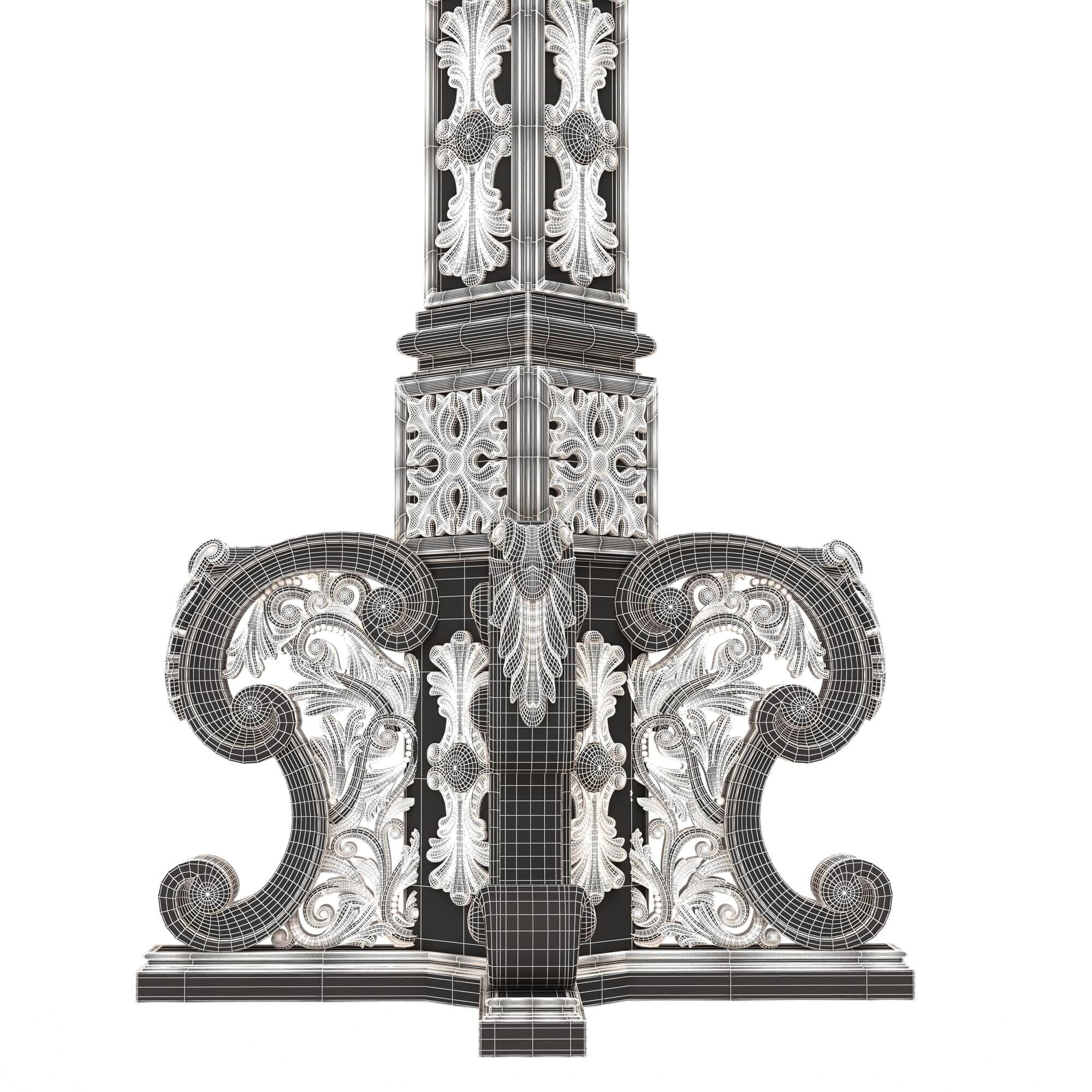 Classic Street Lights Collection 02 Low-poly 3D model_38