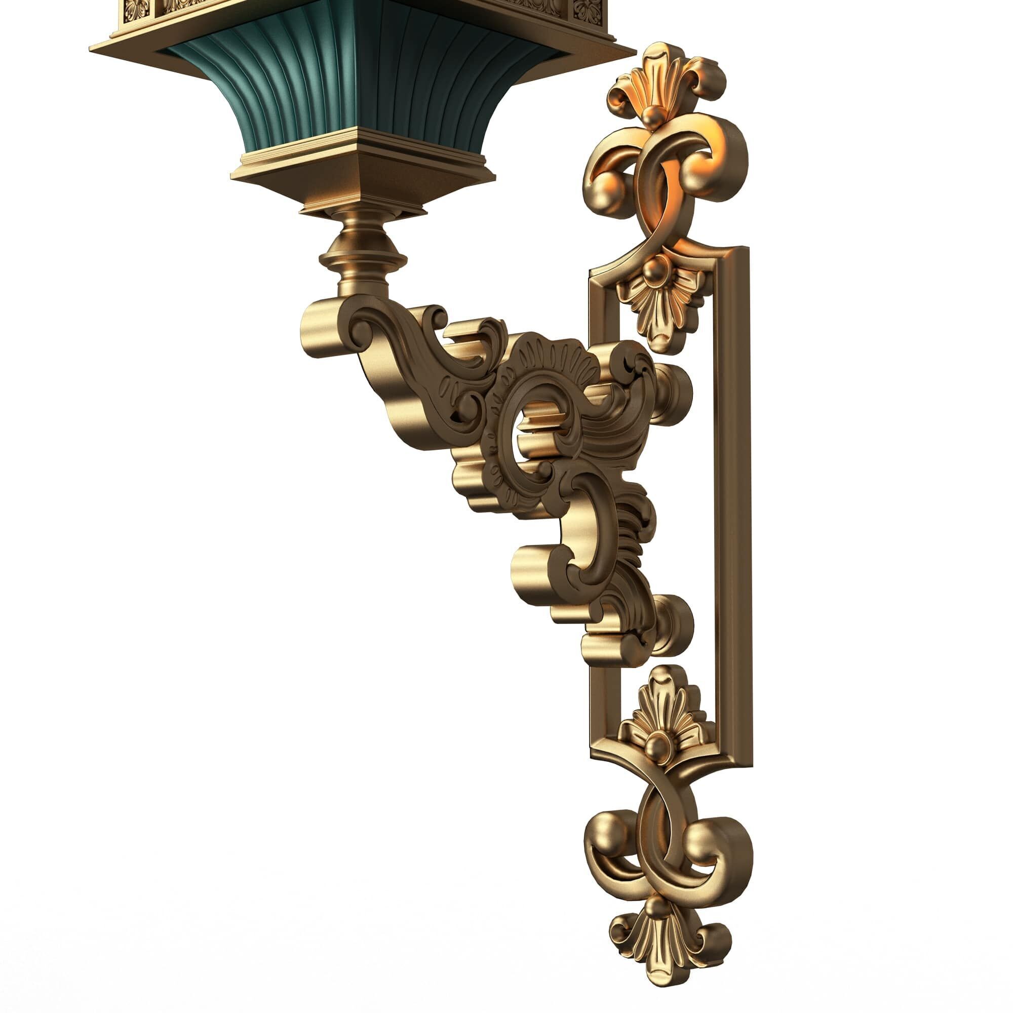 Classic Street Lights Collection 02 Low-poly 3D model_26