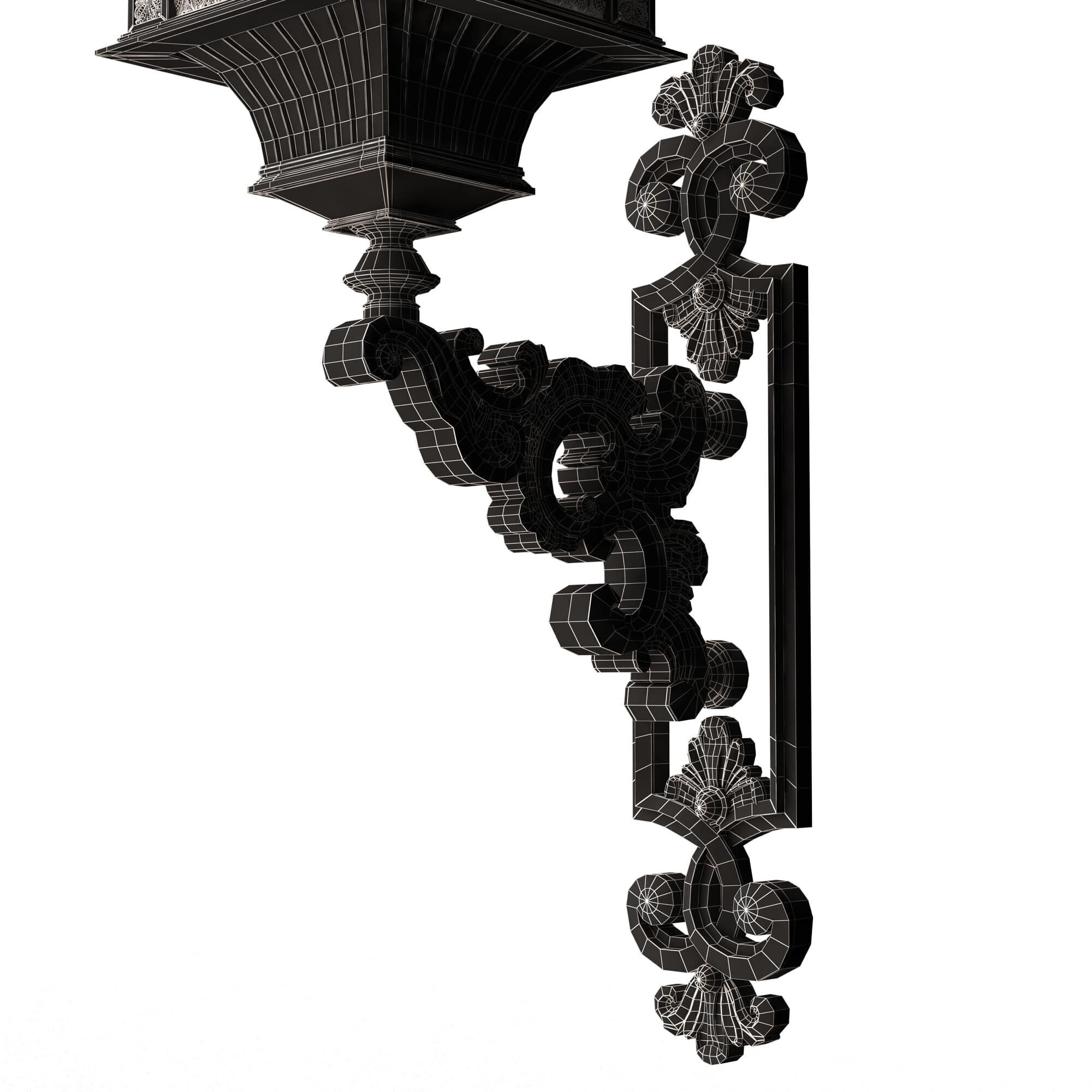 Classic Street Lights Collection 02 Low-poly 3D model_89