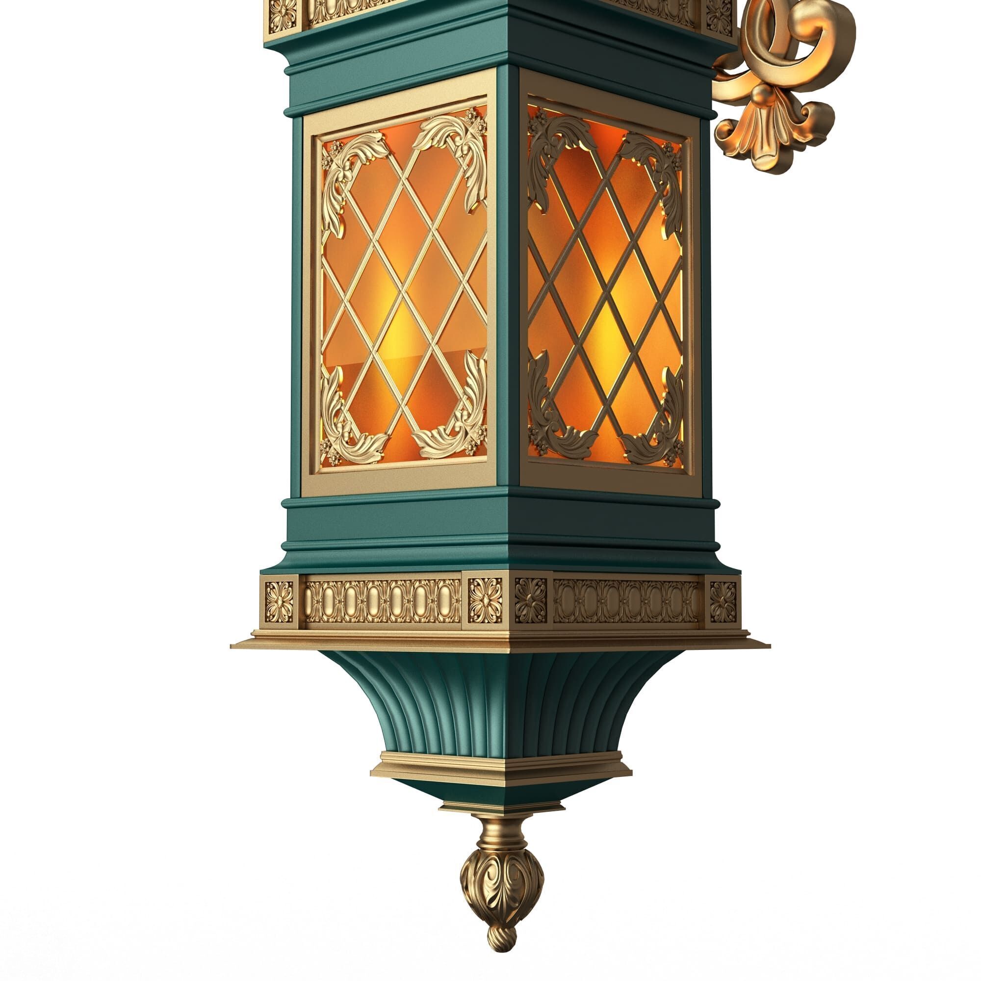 Classic Street Lights Collection 02 Low-poly 3D model_24
