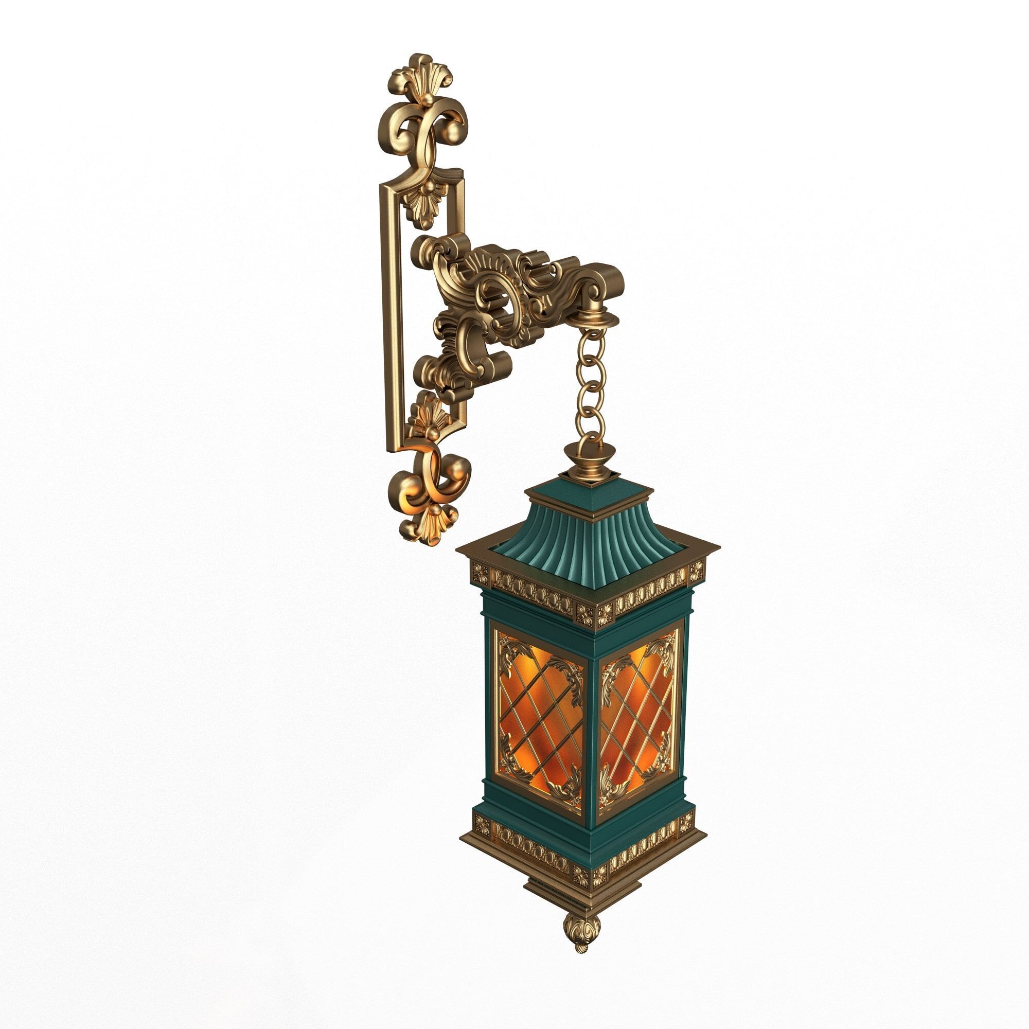 Classic Street Lights Collection 02 Low-poly 3D model_21