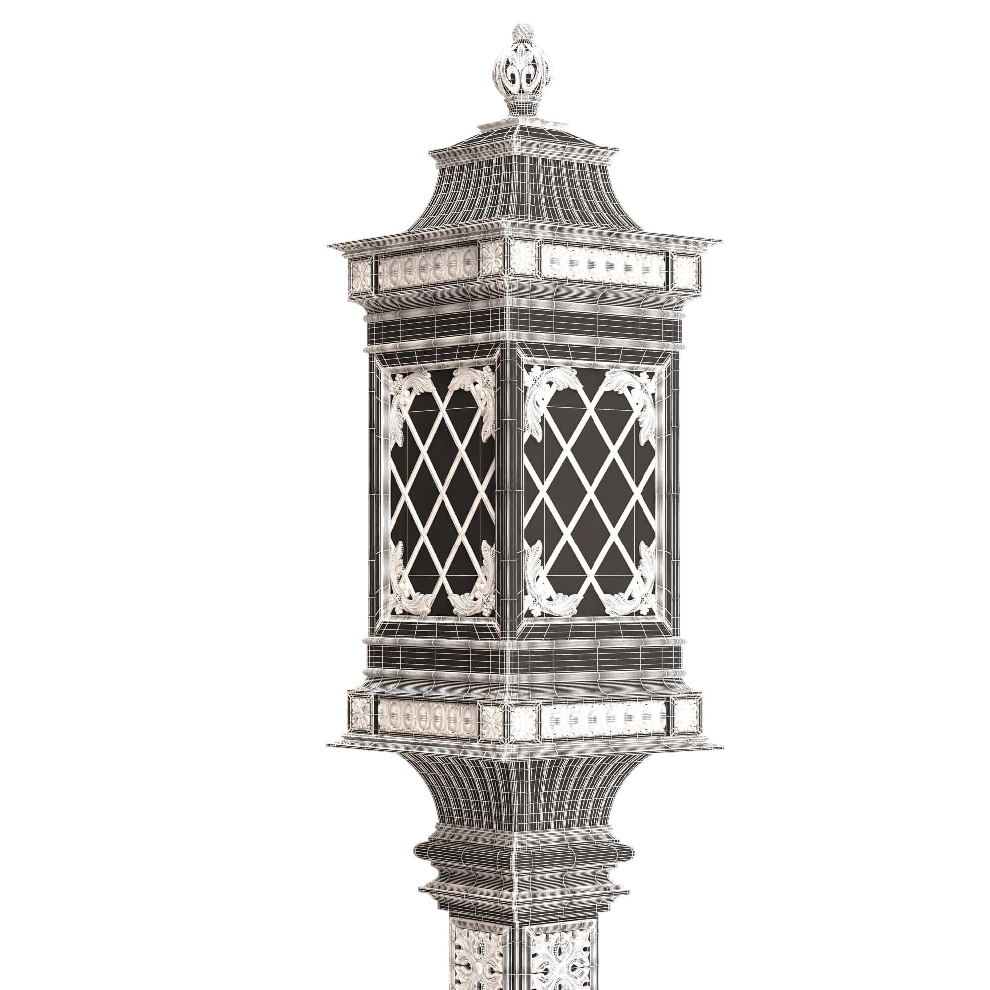 Classic Street Lights Collection 02 Low-poly 3D model_61