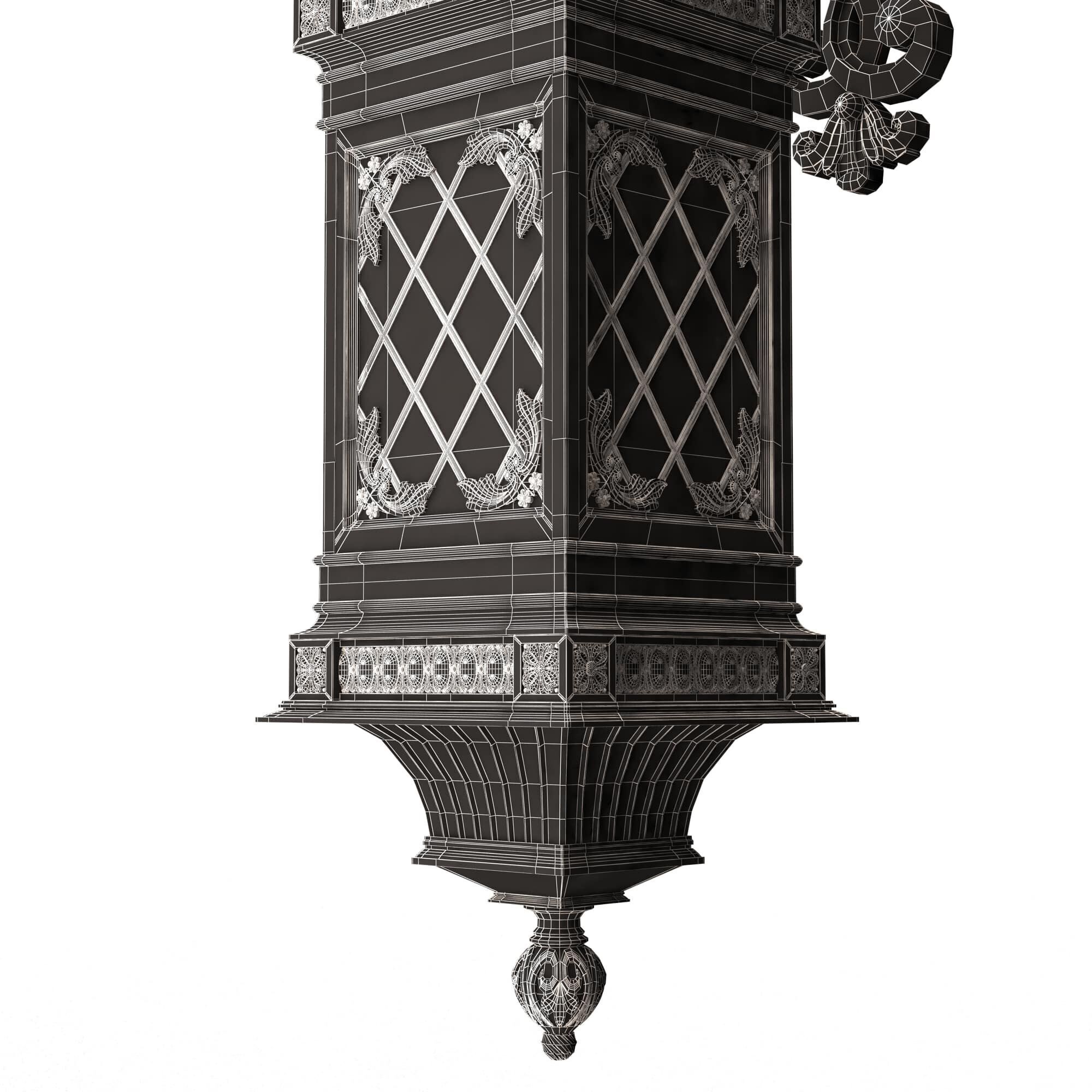 Classic Street Lights Collection 02 Low-poly 3D model_75