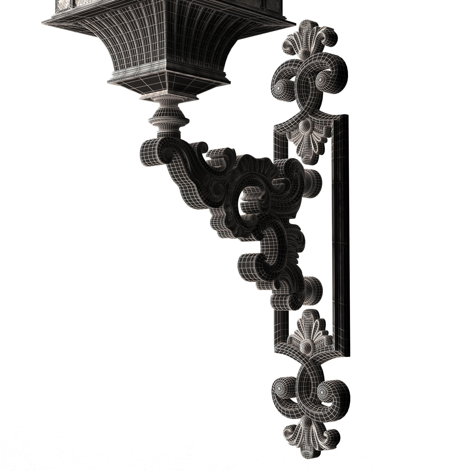 Classic Street Lights Collection 02 Low-poly 3D model_83