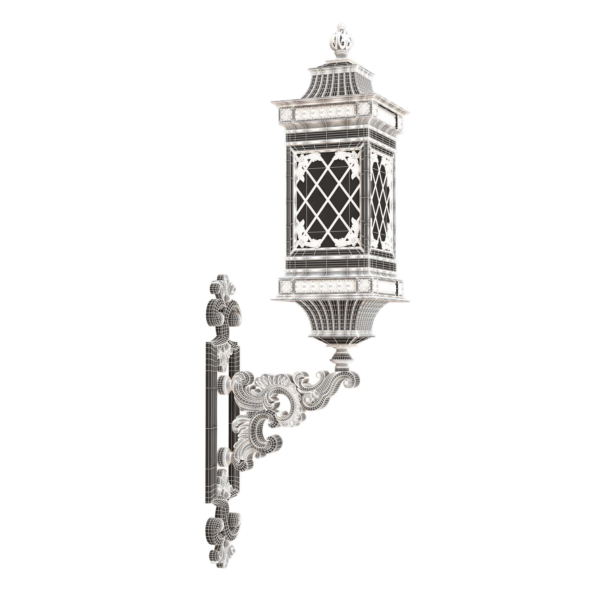 Classic Street Lights Collection 02 Low-poly 3D model_79