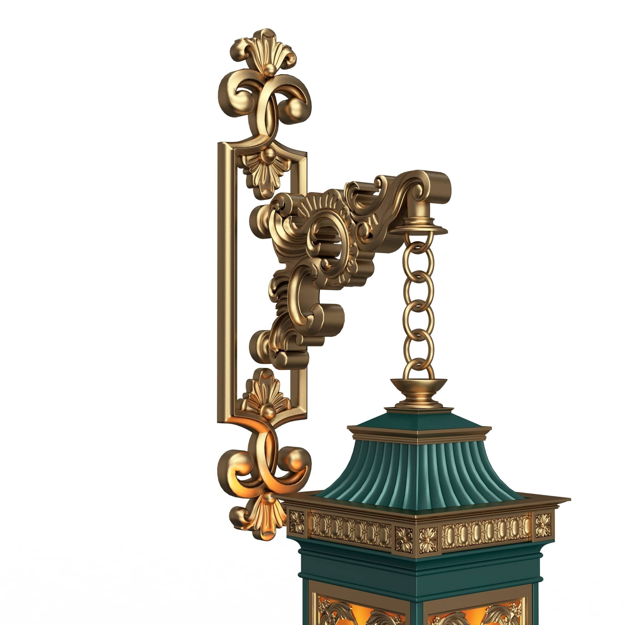 Classic Street Lights Collection 02 Low-poly 3D model_23